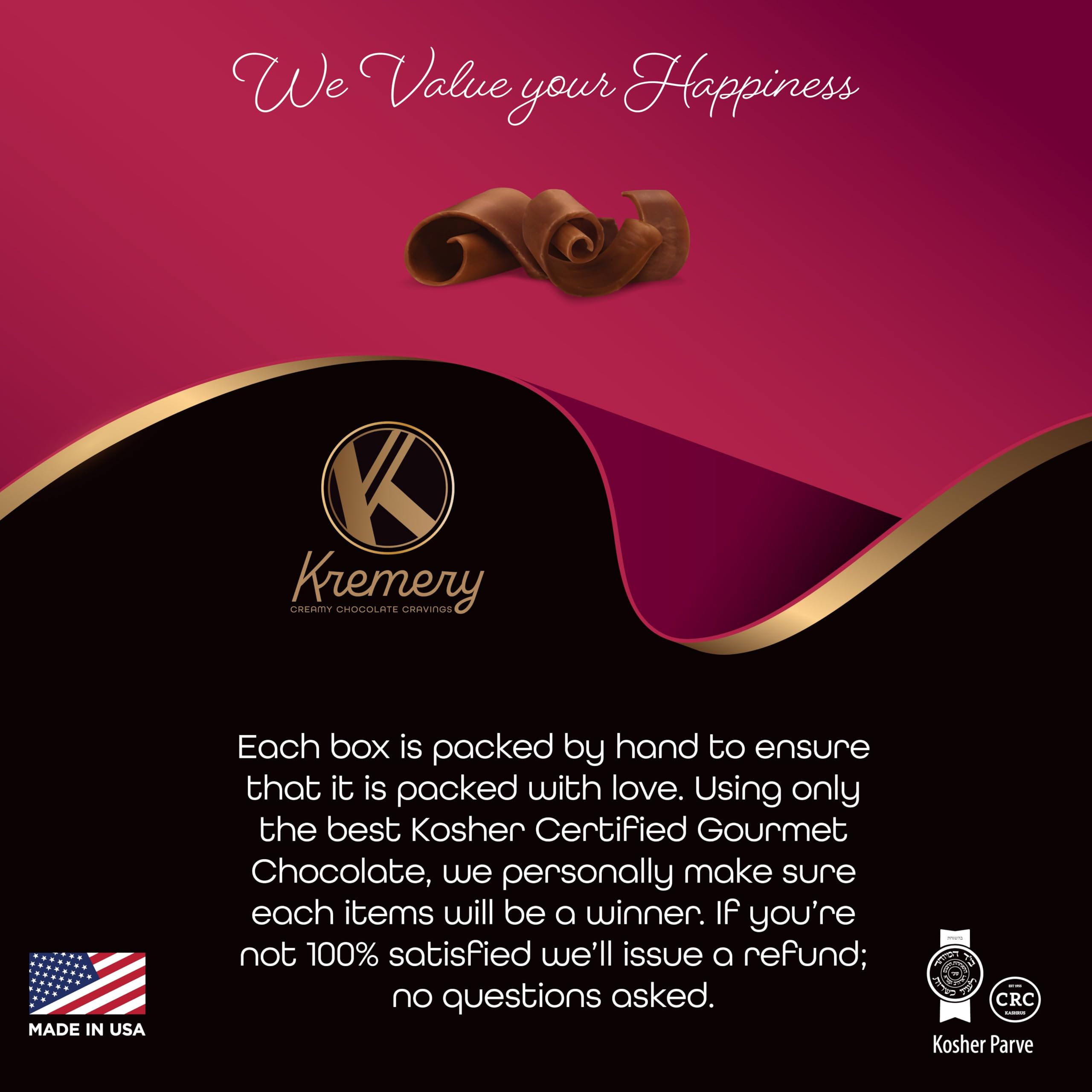KREMERY Creamy Chocolate Covered Biscotti Cookies Gift Basket - 24 Assorted Sweet Toppings in Elegant Gift Box | Kosher Parve Easter Treats | Perfect for Holiday Gifting, Office Parties & Sweet Indulgence | Made in USA