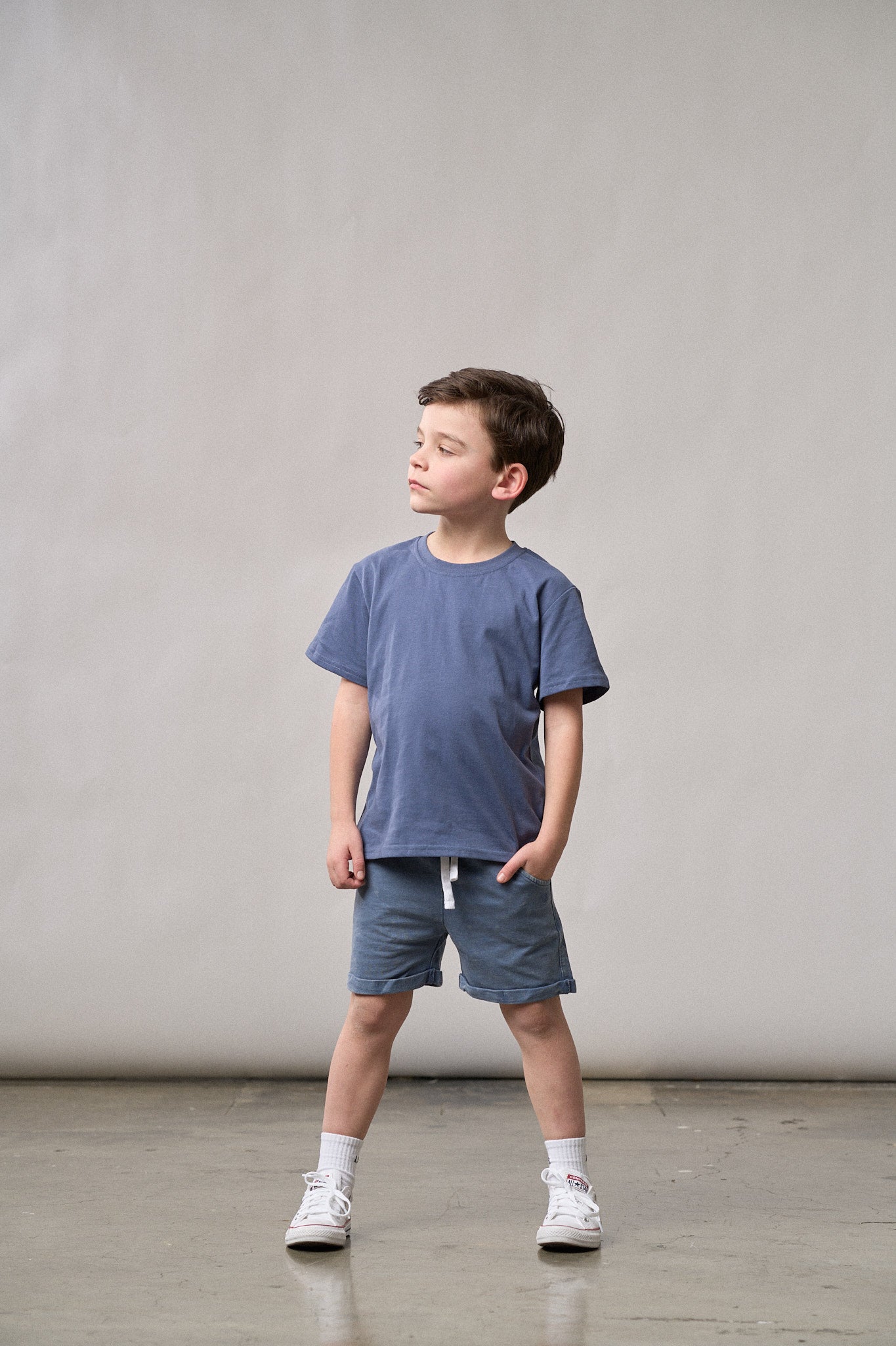 Stylish Harem Shorts in Navy Wash - Comfortable & Trendy Loungewear for Yoga, Travel, and Casual Wear