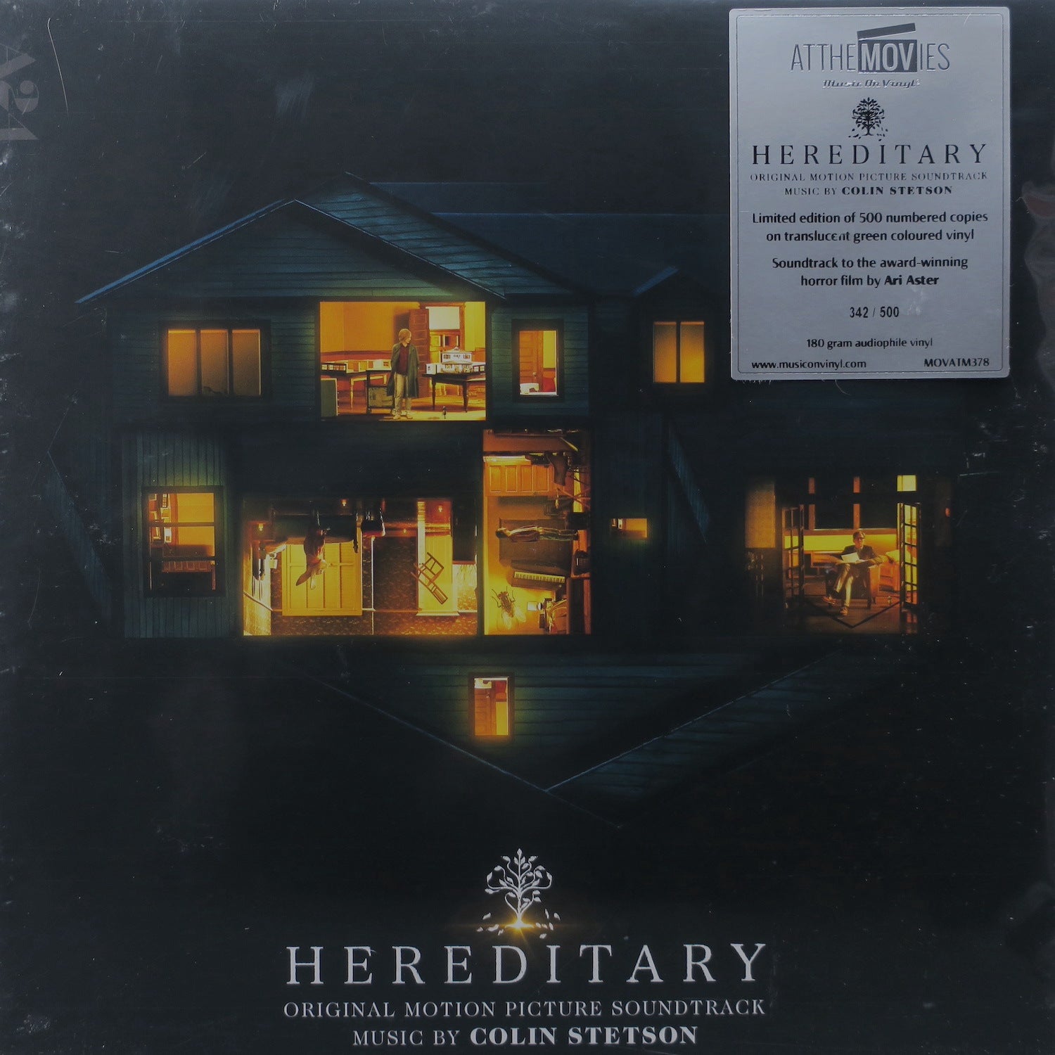 HEREDITARY Soundtrack by Colin Stetson - Limited Edition 180g Green Vinyl 2LP Record | Horror Movie Music Collector's Item for Vinyl Enthusiasts