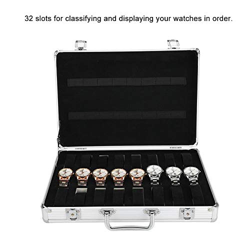 24 Grid Aluminum Watch Box - Organizer & Display Case for Men & Women - Perfect for Travel & Home Storage