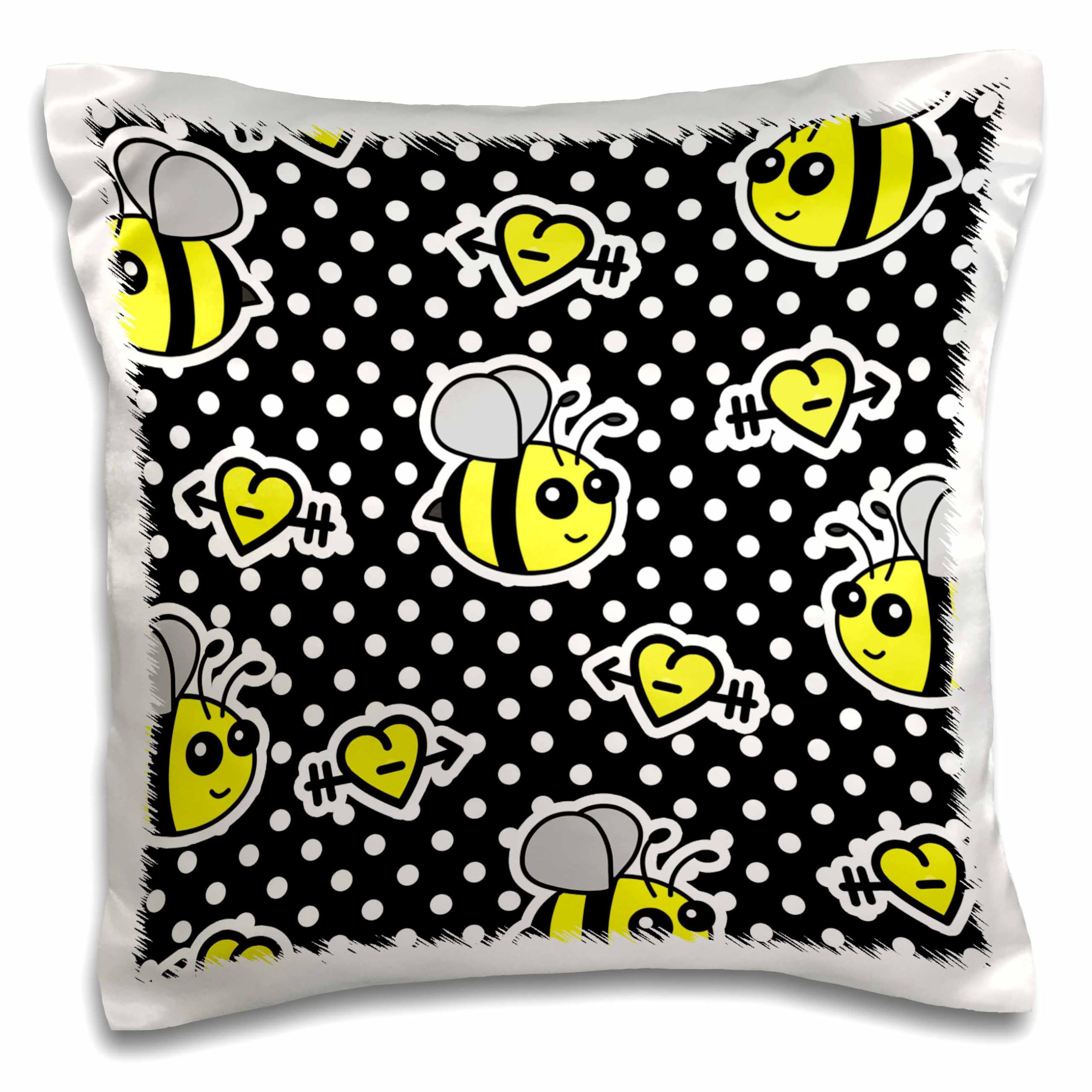 3D Rose Floral Printed Pillowcases Set of 2 - Soft Cotton Decorative Pillow Covers for Bedroom, Living Room & Home Decor - PC_57079_1