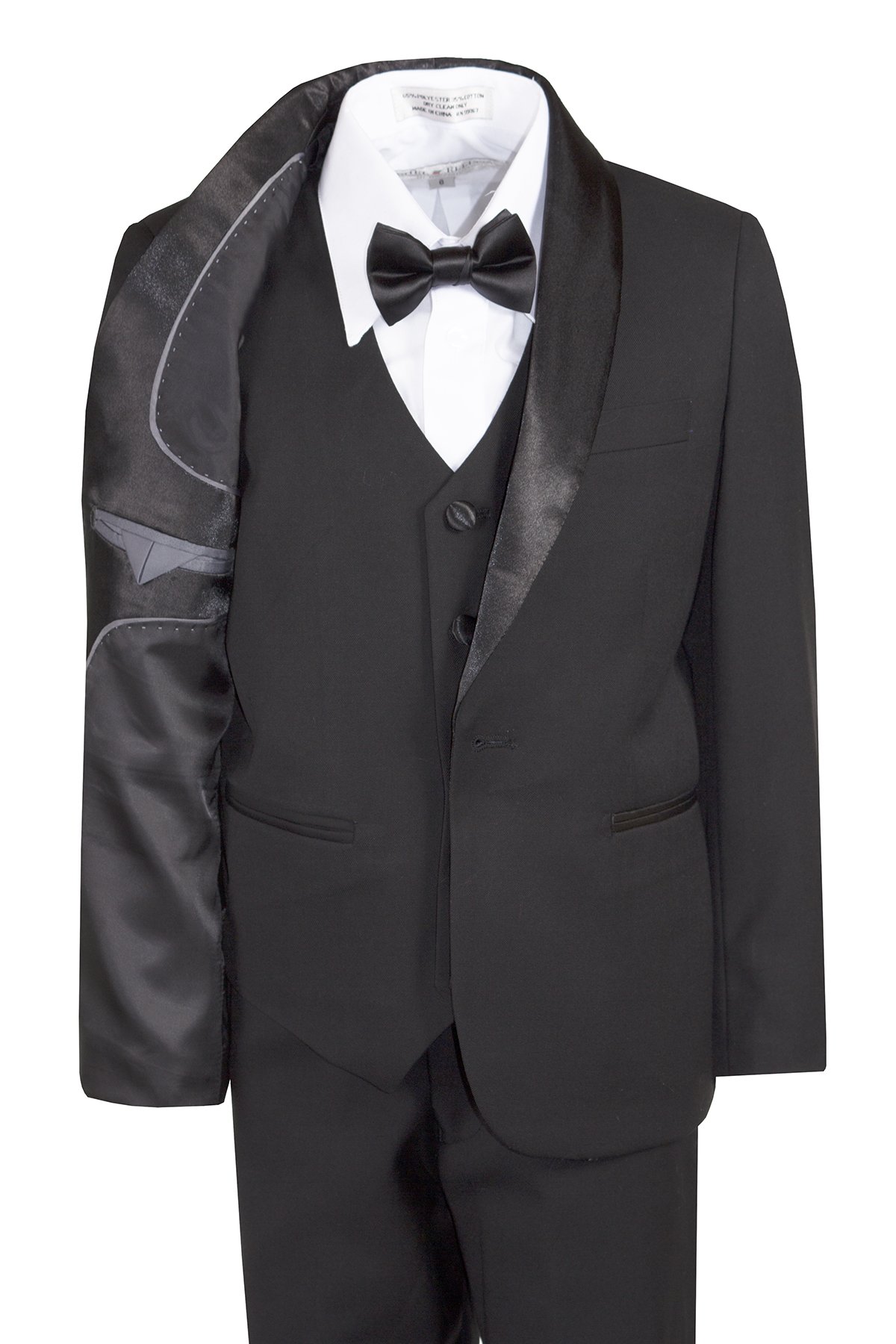 Tuxgear Boys Slim Fit Shawl Collar Dinner Suit for Kids | Formal Wear in Multiple Colors | Perfect for Weddings, Prom & Special Occasions
