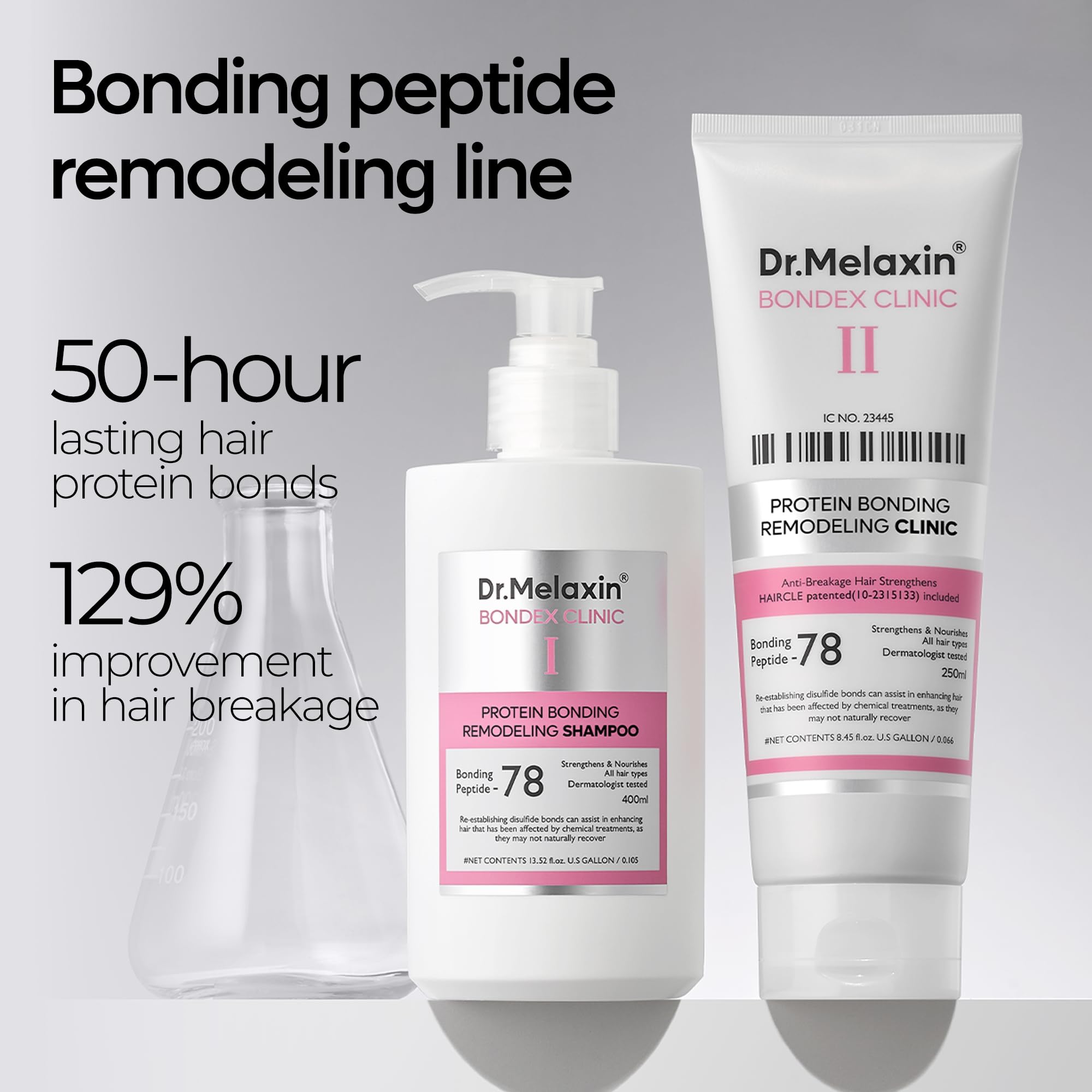 Bondex Protein Bonding Remodeling Conditioner + Shampoo Set | Keratin & Peptides Treatment for Dry Damaged Hair | Strengthening & Repairing Hair Clinic Formula | For Shiny Smooth Hair - Perfect for Salon-Quality Results at Home