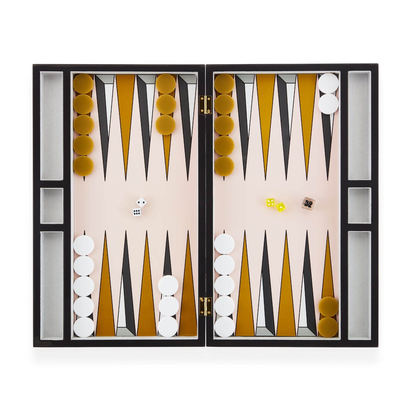 Premium Wooden Arcade Backgammon Set with Leather Board - Classic Board Game for Adults & Family Game Night - Perfect for Travel, Parties, and Home Decor