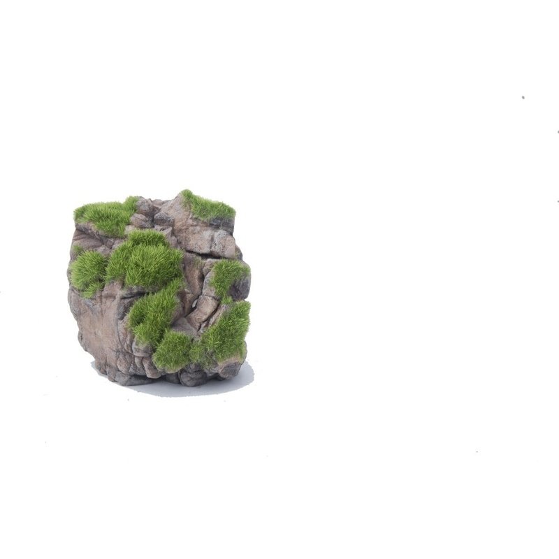 Aquatopia Natural Moss Rock Decoration for Aquarium - 12 x 9 x 13cm - Perfect for Fish Tank, Terrarium & Reptile Habitat - Enhances Aquatic and Reptile Environments