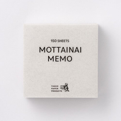 Eco-Friendly MOTTAINAI MEMO Block - Sustainable Sticky Notes by TAKEO PAPER PRODUCTS for Office, School & Home Organization
