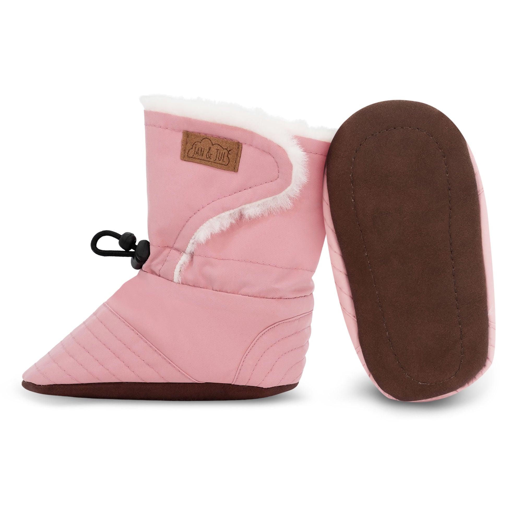 Jan & Jul Dusty Pink Stay Put Winter Booties for Toddlers - Non-Slip Warm Snow Boots for Baby Girls - Perfect for Outdoor Play & Cold Weather Adventures