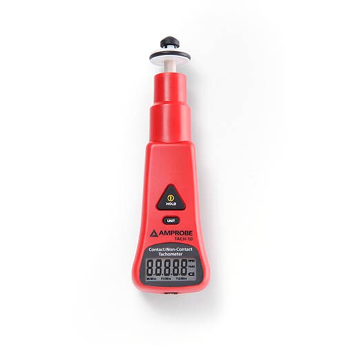 Amprobe TACH 10 Digital Tachometer - Contact & Non-Contact RPM Meter for Motors, Engines, and Rotating Equipment - Perfect for Automotive, Industrial, and HVAC Maintenance
