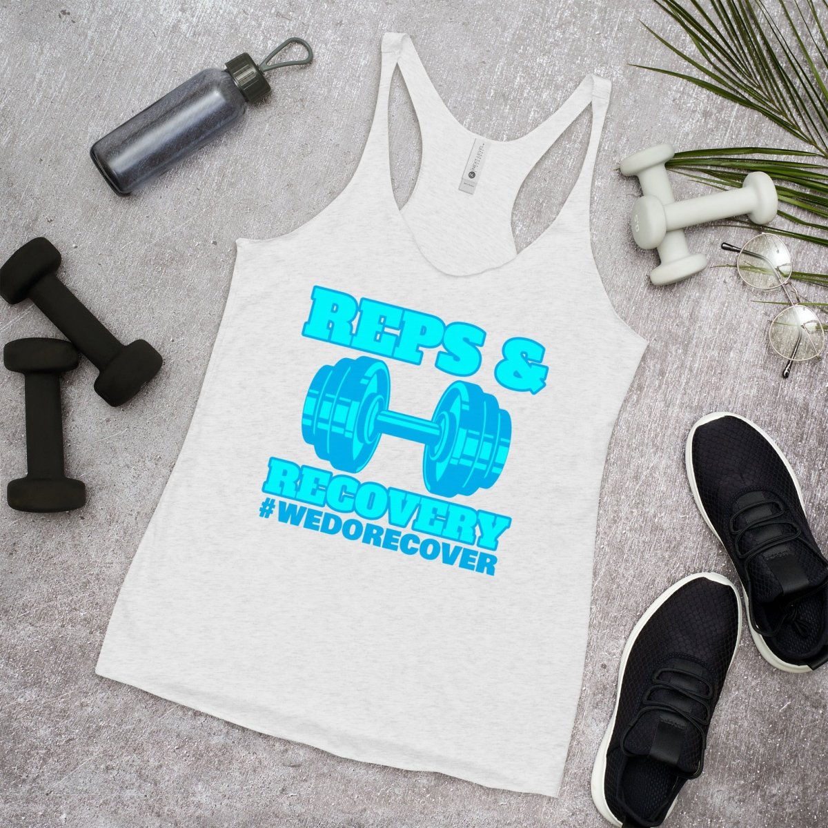 Reps & Recovery Women's Racerback Workout Tank Top - Comfortable Gym & Yoga Apparel for Fitness Training - #WeDoRecover - Perfect for Running, CrossFit & Active Lifestyle