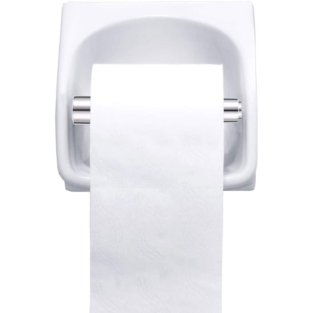 2-Pack Roller Toilet Paper Holder - Wall Mounted Bathroom Tissue Dispenser for Home, Office & RV Use