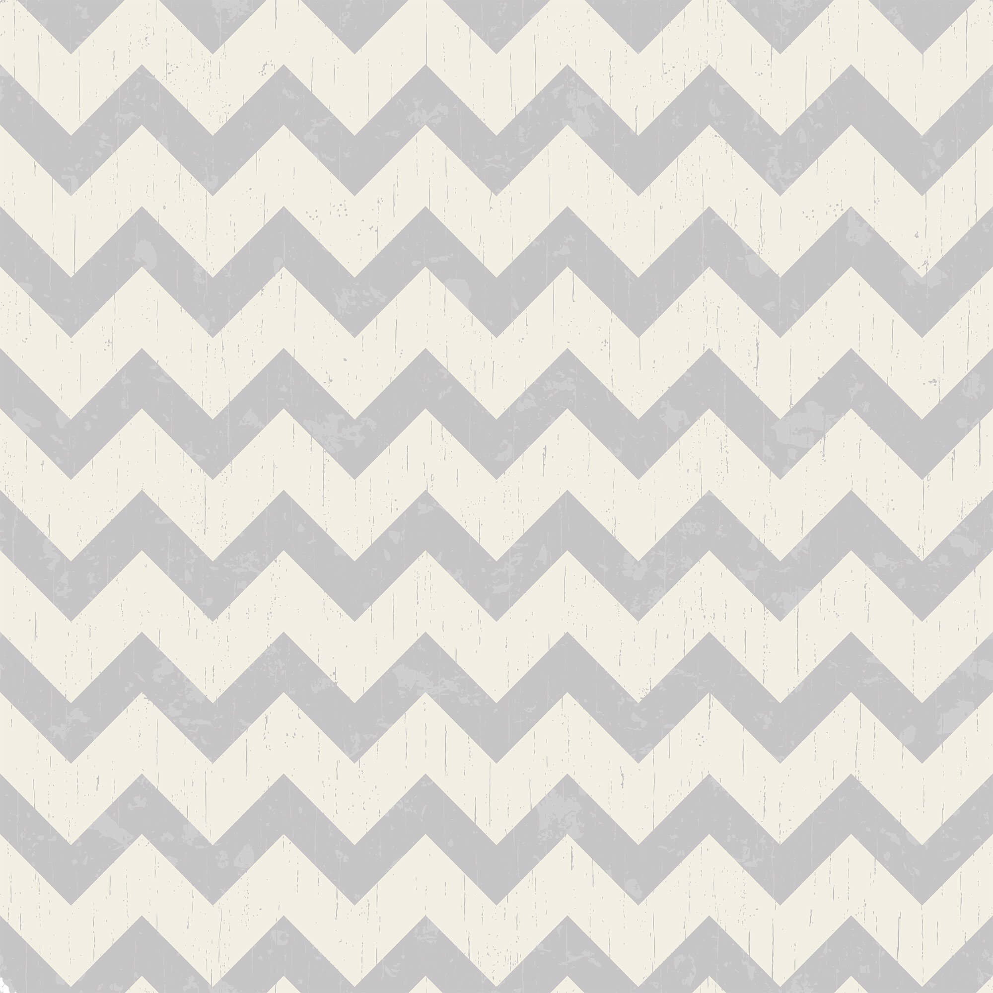 Grey Chevron Geometric Peel and Stick Removable Wallpaper 7739 - Self-Adhesive Decorative Wall Covering for Bedroom, Living Room, Nursery & Office Decor