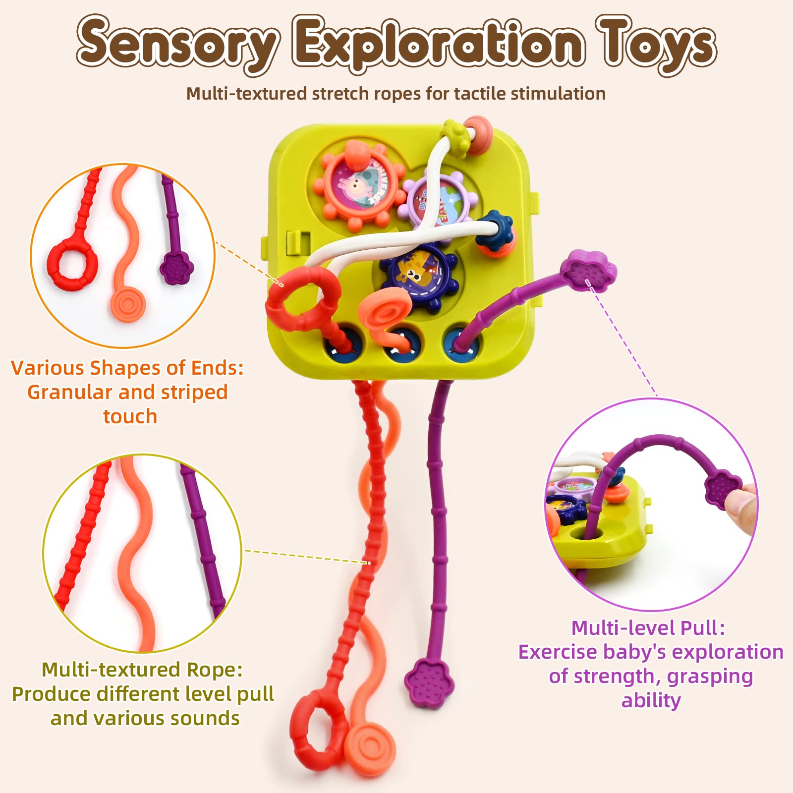 Best Montessori Sensory Toys for 1-2 Year Olds - 7-in-1 Educational Baby Toy Set with Shape Sorter & Stacking Blocks - Perfect Gift for 12-18 Month Old Boys & Girls - Ideal for Toddler Learning, Birthday Gifts & Early Childhood Development