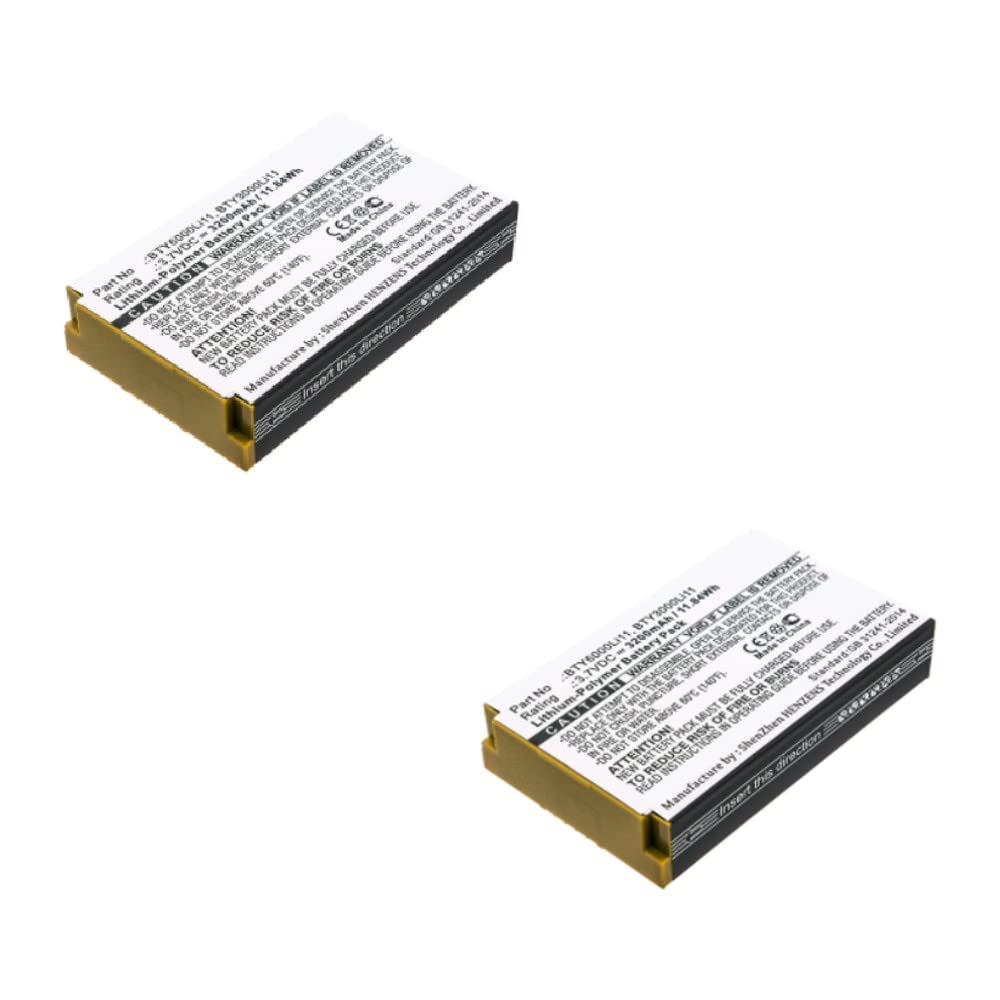 Synergy Digital 2-Way Radio Replacement Batteries - 3200mAh Li-Polymer Battery Pack for Huawei EP680 & BTY3000Li11 - Long-Lasting Power for Walkie Talkies - Ideal for Construction, Security, and Outdoor Adventures (Combo Pack of 2)