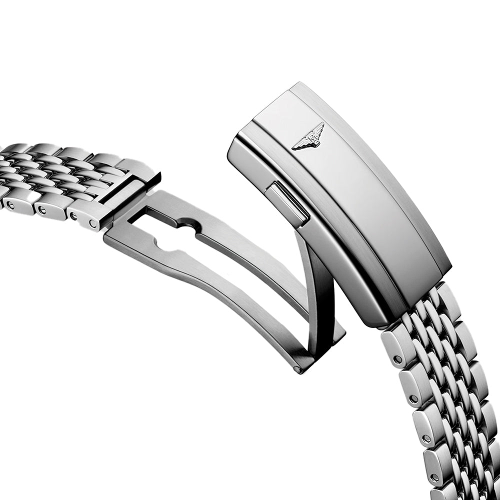 Legend Diver 39mm Automatic Watch - White Dial with Stainless Steel Bracelet | Classic Diving Style for Men, Water Resistant for Swimming & Outdoor Adventures