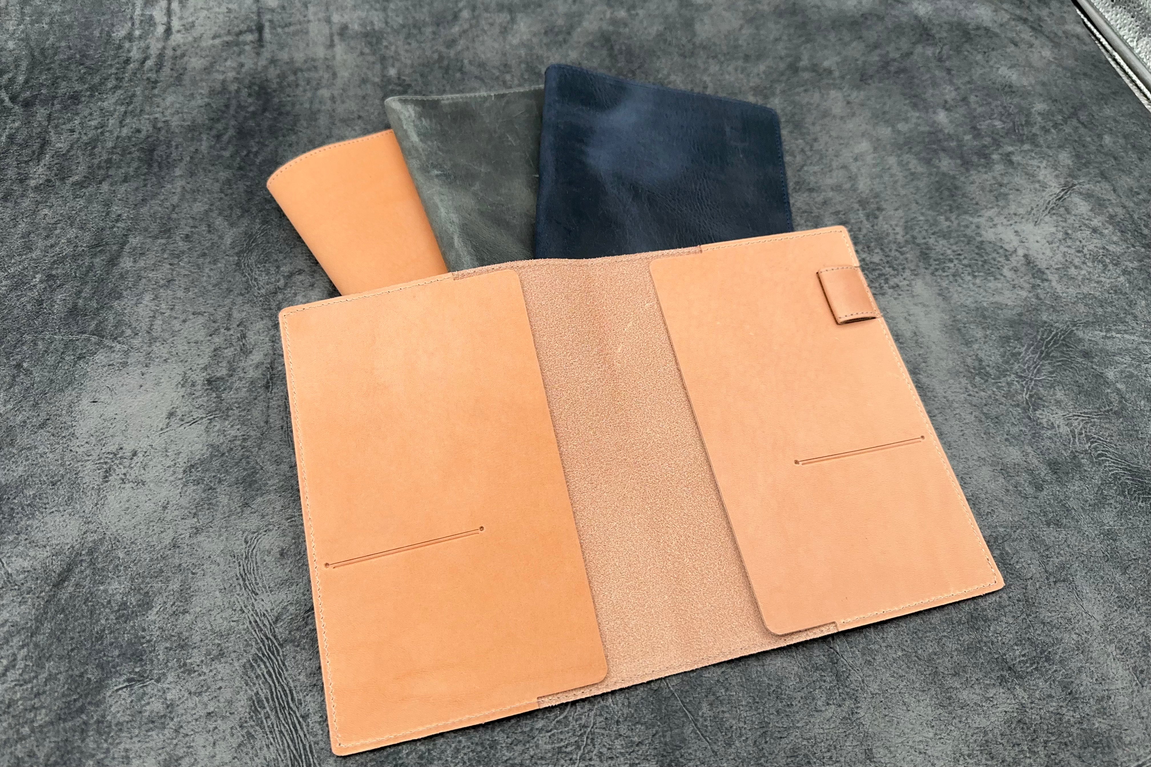 Premium Leather Slim B6 Notebook Cover - Multiple Colors (Black, Brown, Navy) - Planner Organizer for Journal, Diary & Office Use - Perfect Gift for Writers & Professionals