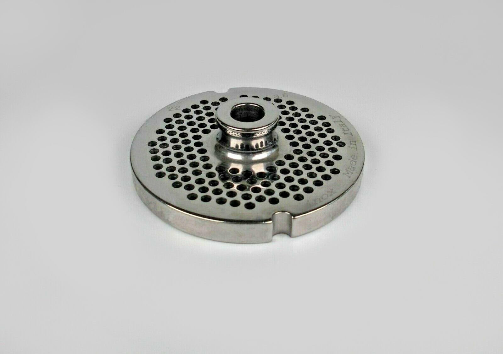 Professional No.22 Stainless Steel Meat Grinder Plate - 3.5mm Holes, 3.2
