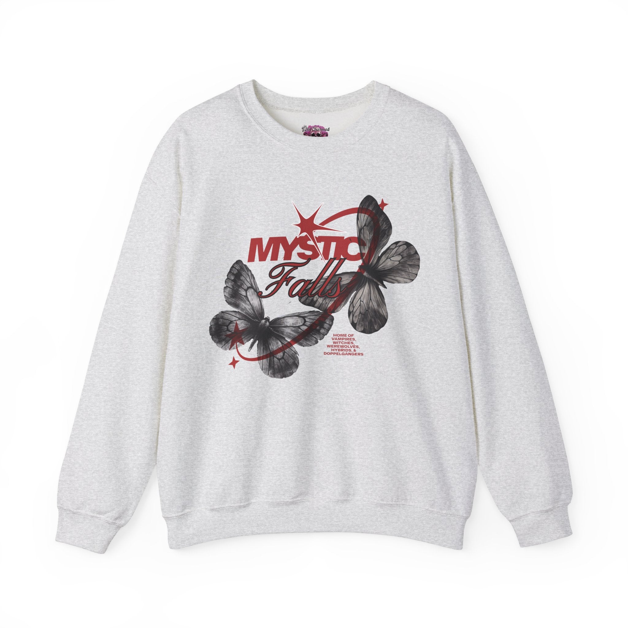 Mystic Butterfly Print Crewneck Sweatshirt for Women - Soft & Comfortable Pullover for Casual Wear, Street Style & Everyday Outfits