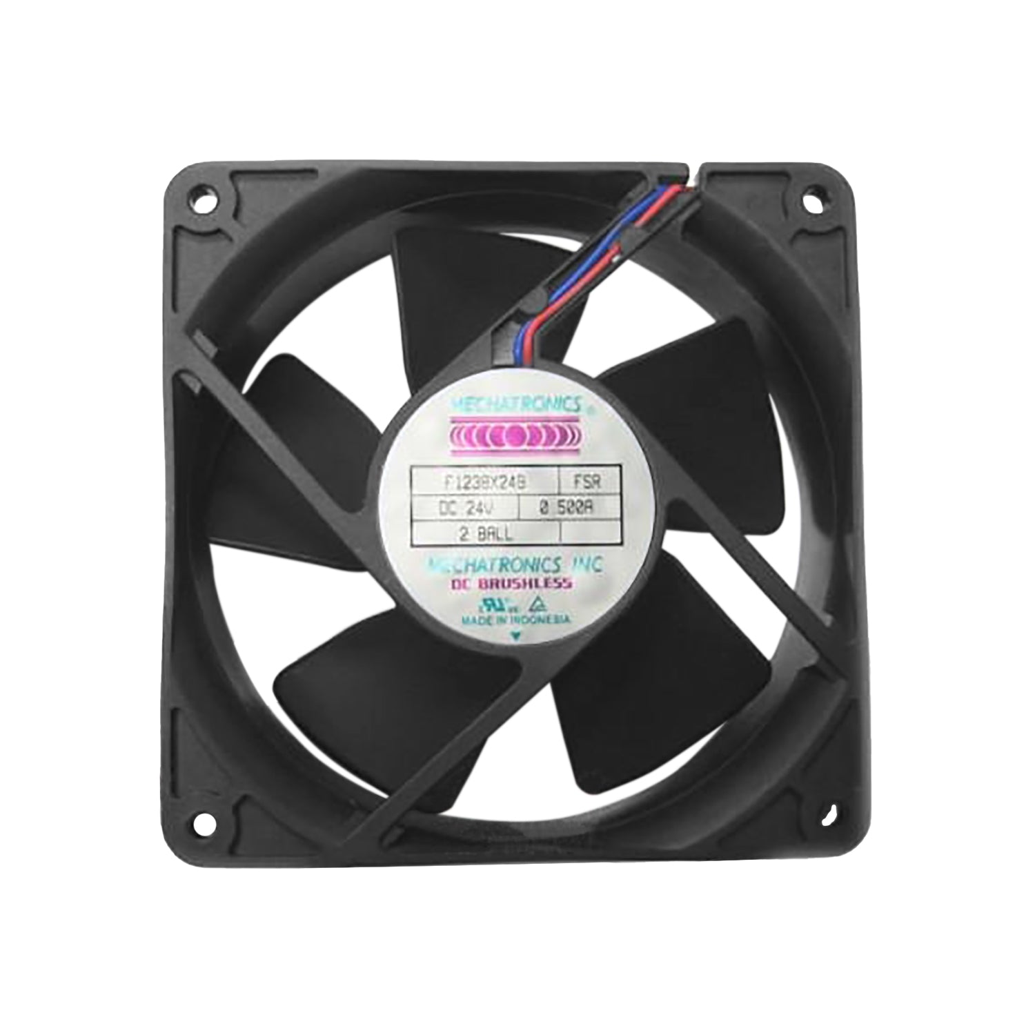 High-Performance Mechatronics 120x120x38mm 24V DC Cooling Fan F1238X24B FSR - Ideal for PC Cooling, Server Racks & Industrial Equipment Ventilation