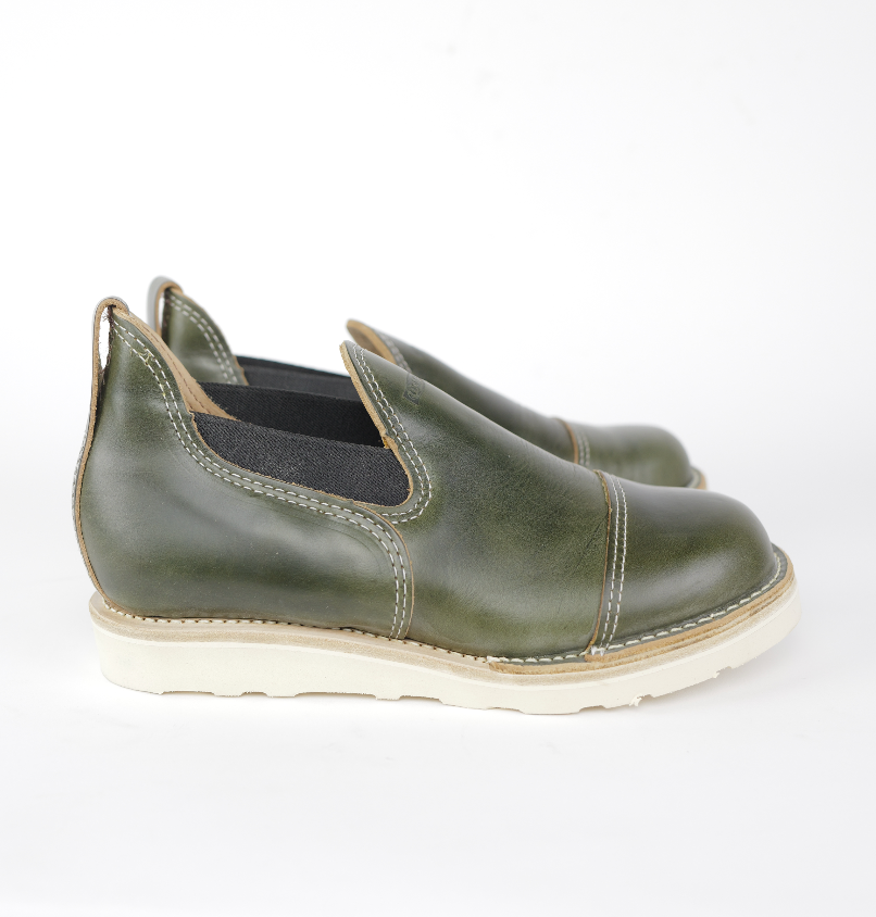 Wesco Boots X The Shop Romeo Olive Horween CXL Leather Work Boots - Durable & Stylish for Outdoor Work, Hiking & Casual Wear