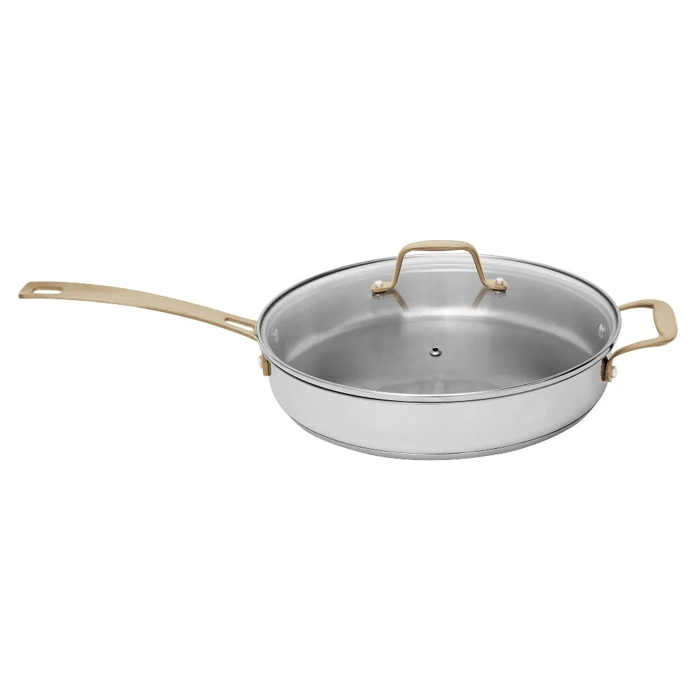 ZLINE 10-Piece Stainless Steel Cookware Set - Non-Toxic, Dishwasher Safe Pots and Pans with Glass Lids (CWSETL ST 10) - Perfect for Home Cooking, Professional Chefs & Restaurant Use