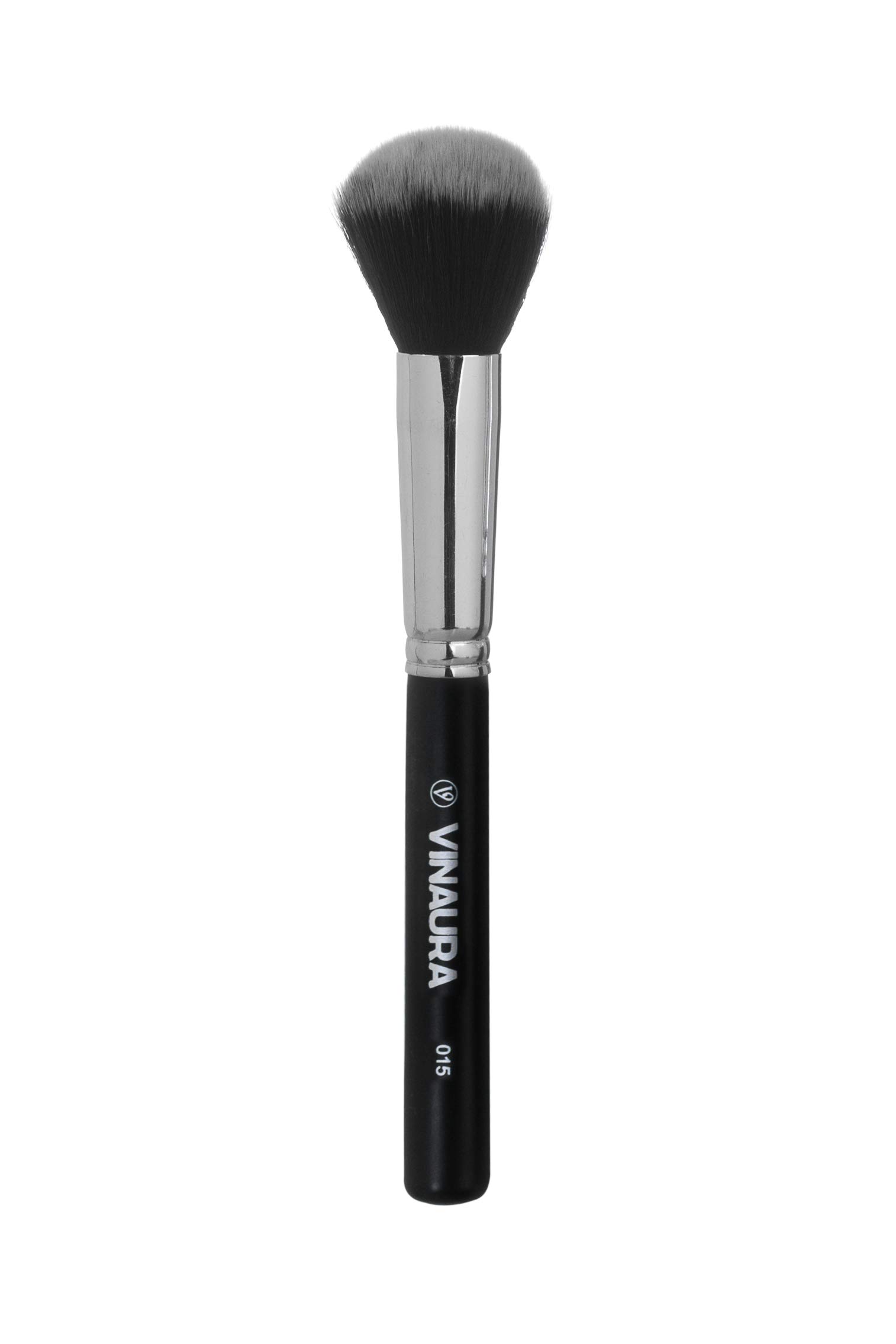 VINAURA Pro Powder Brush - Round Fluffy Makeup Brush for Powder, Blush, Contour & Highlight | Dual Fiber Professional Face Brush for Seamless Blending & Flawless Finish | Perfect for Everyday Makeup, Bridal Looks & Professional Makeup Artists
