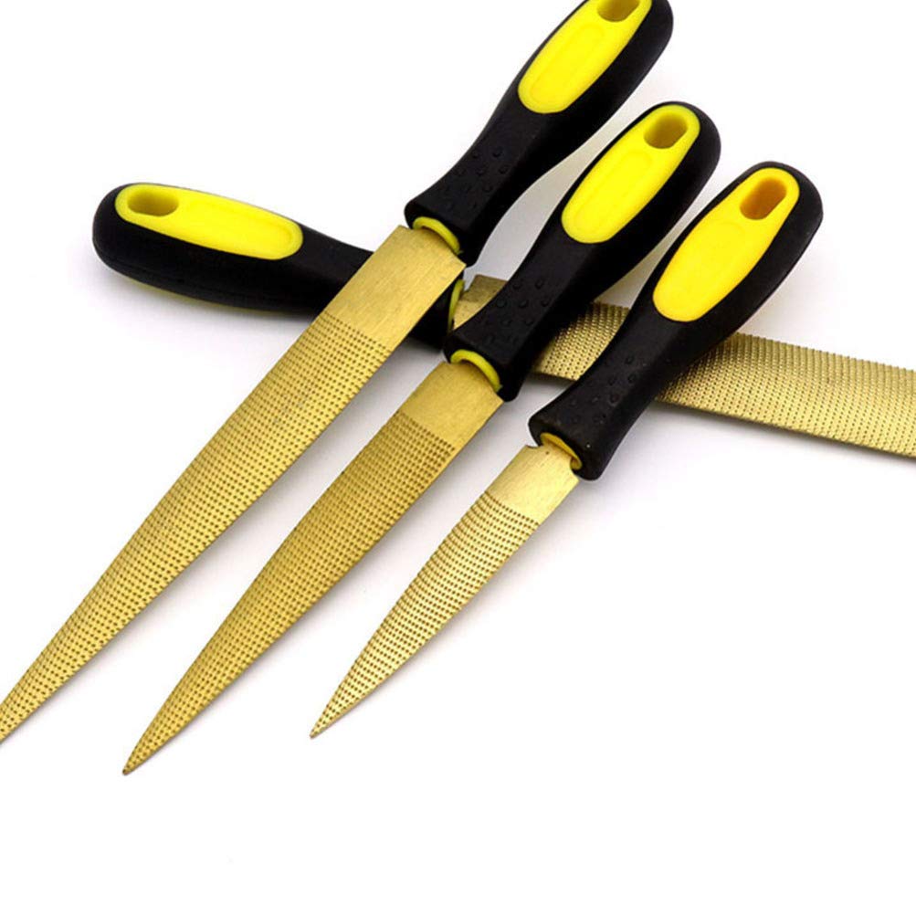 iplusmile 5-Piece Wood and Metal File Set - 4, 6, 8, 10, 12 Inch Hand Files for Woodworking, Shaping, Sharpening - Perfect for DIY Projects, Carpentry, and Metalworking Tasks