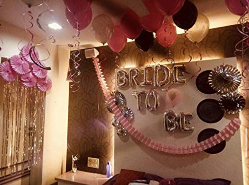Tellpet Bride to Be Letter Balloons Banner - Rose Gold 16 Inch Bridal Shower Decorations, Bachelorette Party Supplies for Wedding, Engagement, Photo Backdrop