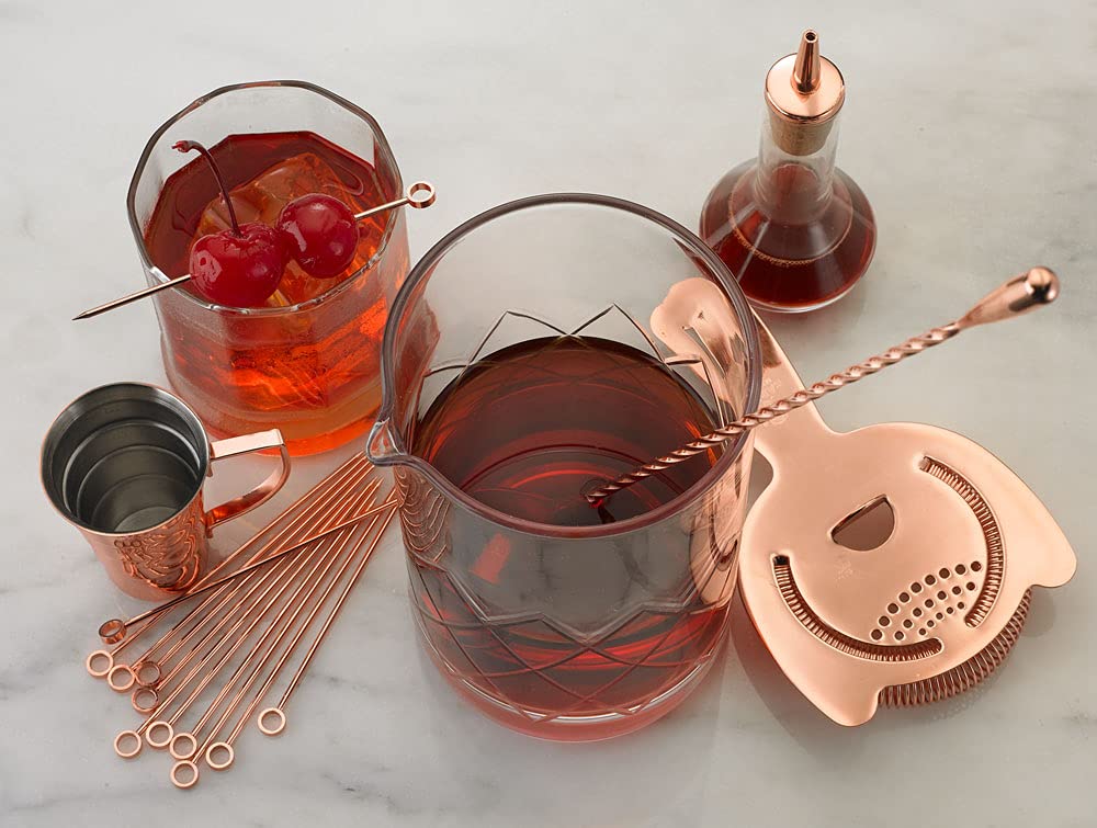 Premium Barfly Copper Cocktail Kit - Manhattan Mixing Set for Home Bartenders | Perfect for Cocktail Parties, Gifts & Home Bars