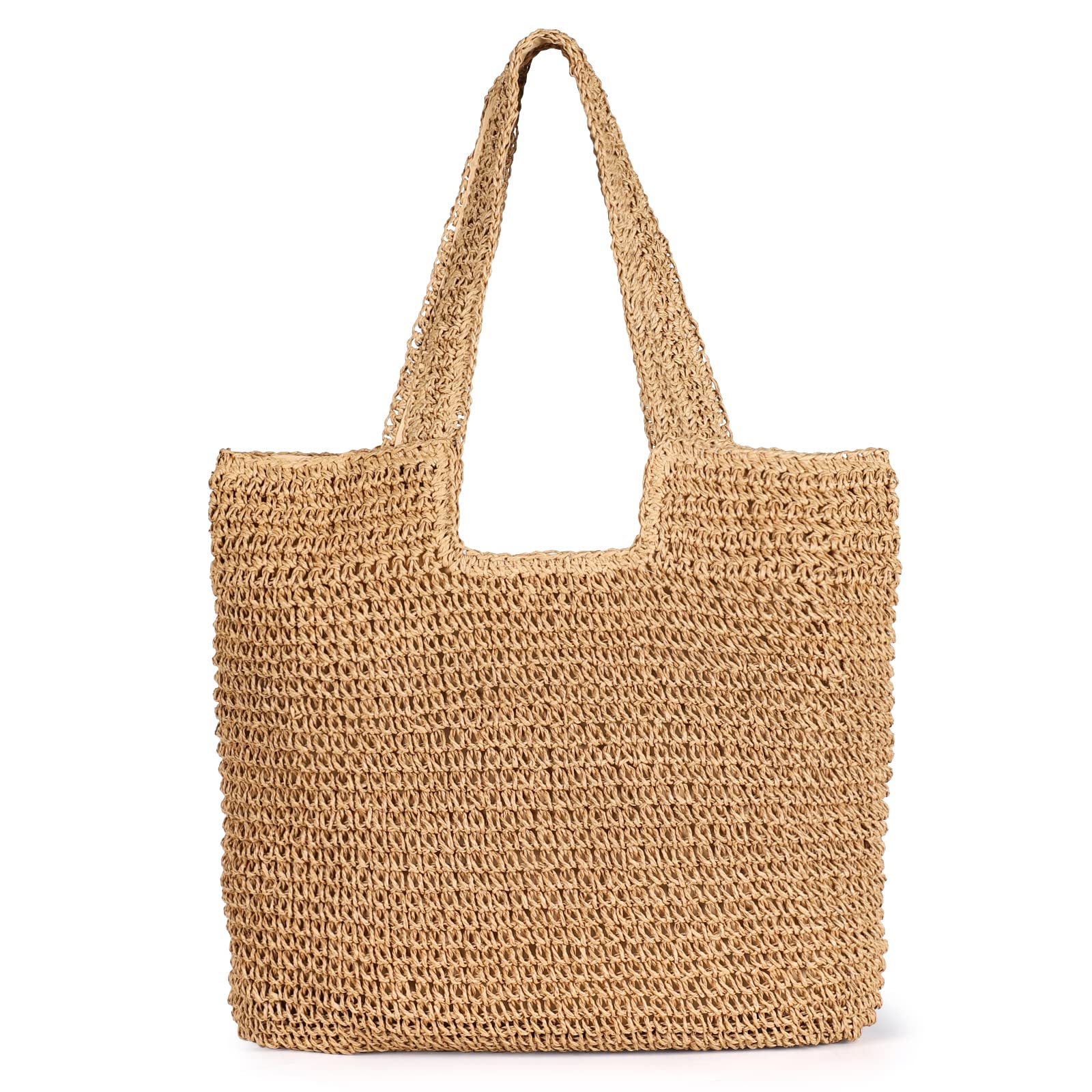 Women's Woven Straw Beach Tote Bag - Large Handmade Shoulder Bag for Summer, Vacation & Picnic | Perfect for Beach Outings, Poolside Lounging & Shopping Trips