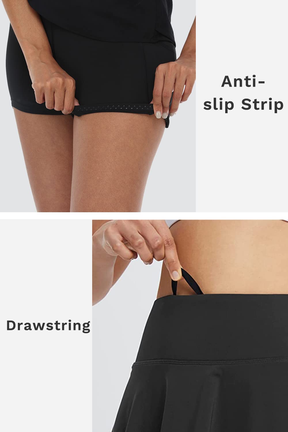 Songful Pleated Tennis Skirt for Women - High Waisted Athletic Golf Skort with Pockets - Perfect for Running, Tennis, Golf & Casual Wear