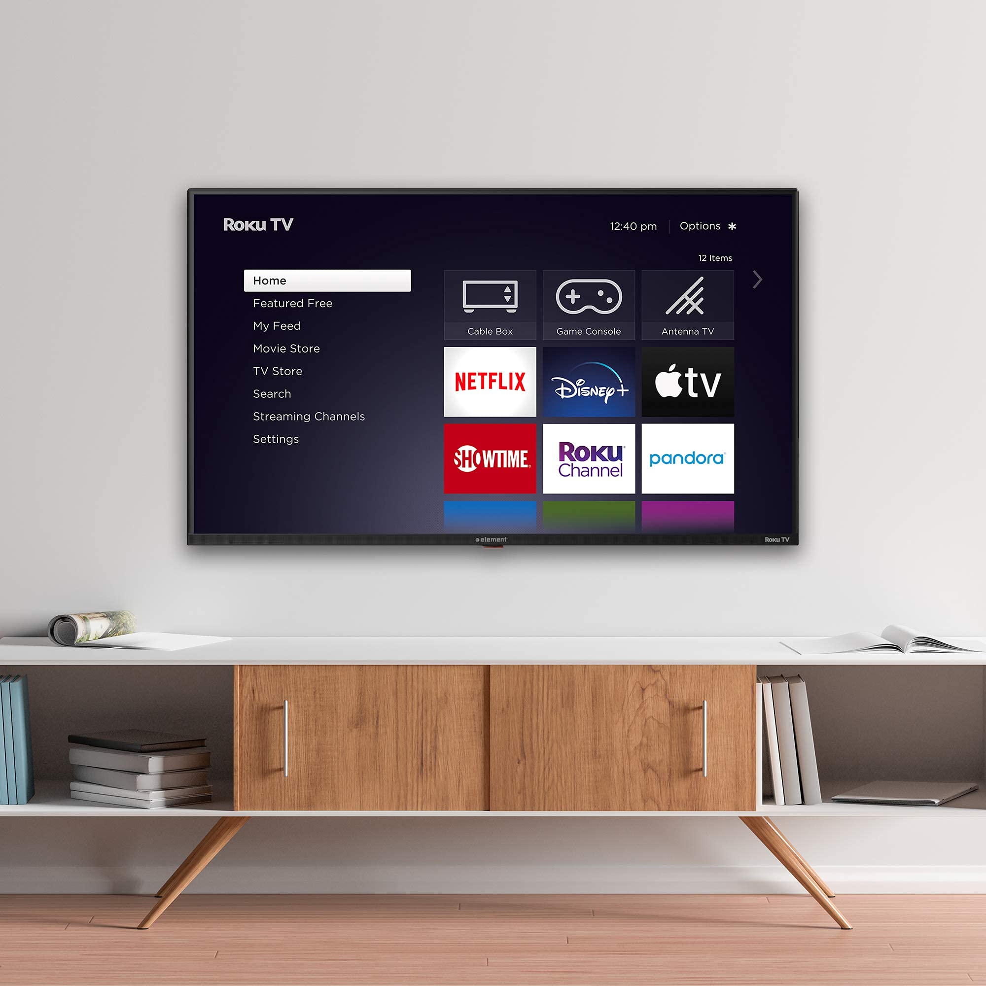 Element Electronics E4AA43R-G 43 Inch 4K UHD Smart LED TV with Roku Streaming - Certified Refurbished for Home Theater & Gaming Entertainment