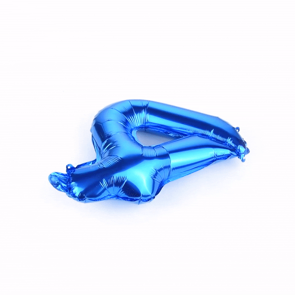 Balloonify Blue Mylar Number 4 Balloon - 16 Inch Large Foil Birthday Decoration (1 Count) - Perfect for Birthday Parties, Baby Showers & Anniversary Celebrations