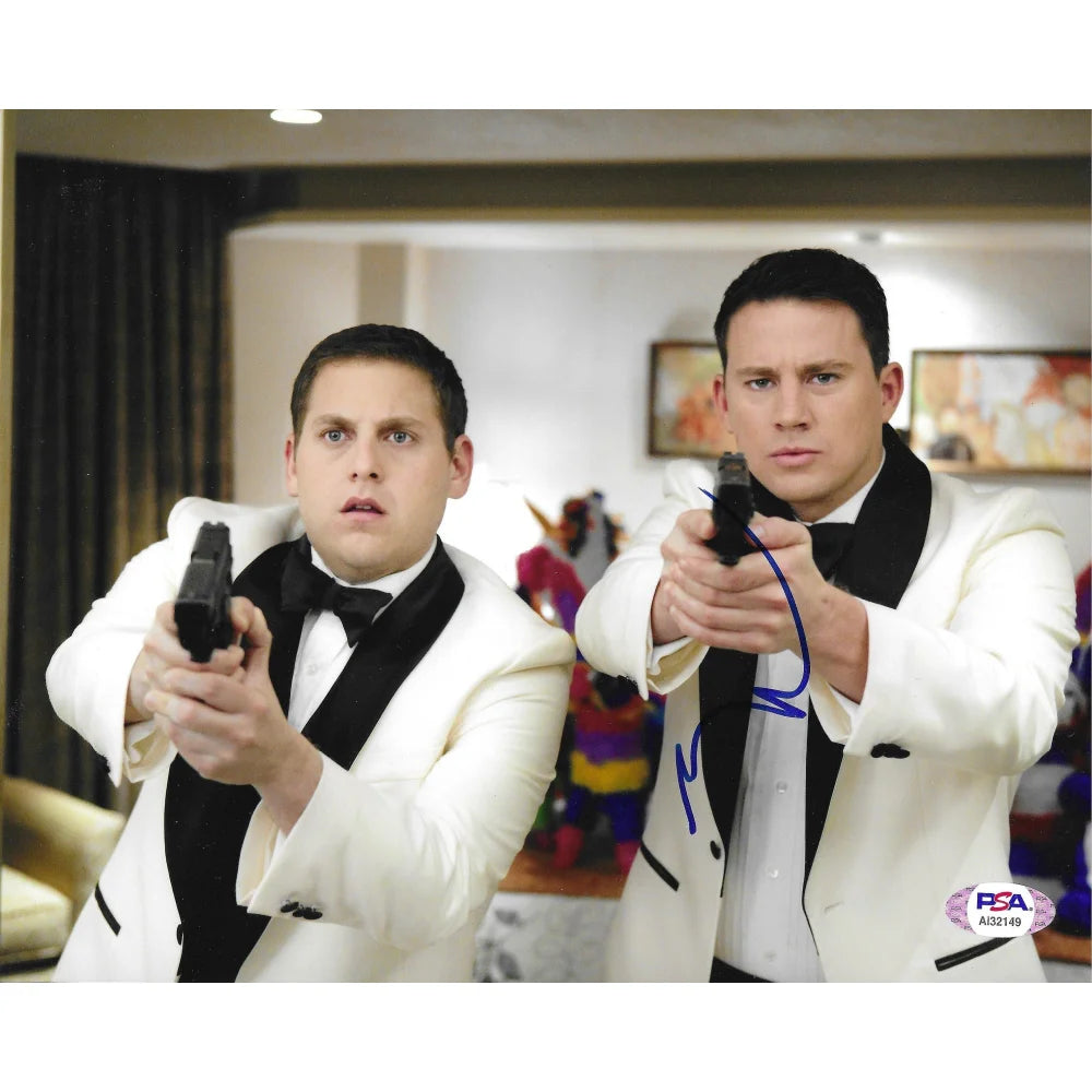 Channing Tatum & Jonah Hill Autographed 8x10 Photo - PSA Certified COA - 21 Jump Street Memorabilia - Perfect for Movie Fans, Collectors & Home Theater Decor
