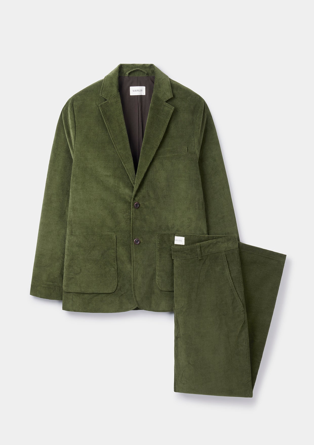 Premium Olive Green Cotton Pincord Suit for Men - Classic Business & Formal Wear - Perfect for Office, Weddings & Special Occasions