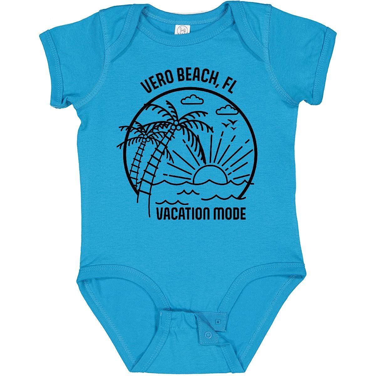 Inktastic Summer Vacation Mode Vero Beach Florida Baby Bodysuit - Cute Florida Beach Outfit for Infants & Toddlers - Perfect for Family Vacations, Beach Trips & Photo Shoots