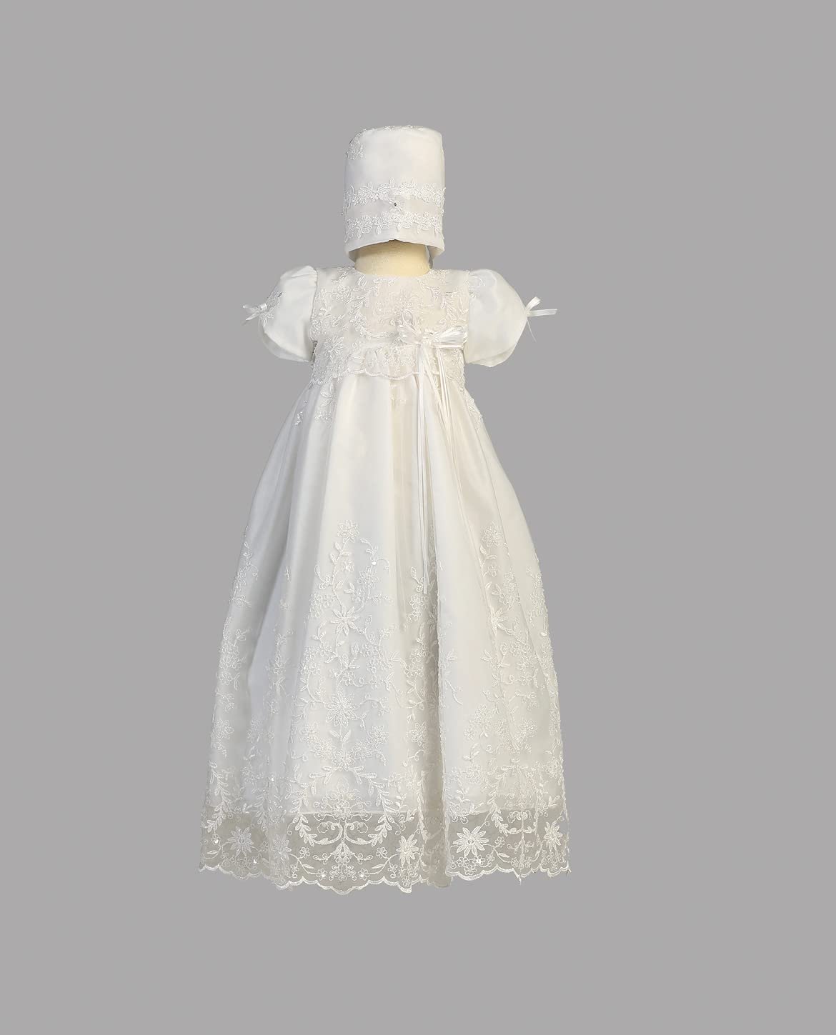 Baptism Dresses for Baby Girls - Elegant Christening Gowns with Lace Details, Long White Dress for Infant Baptism Ceremony (Perfect for Church Christenings, First Communion & Special Occasions)
