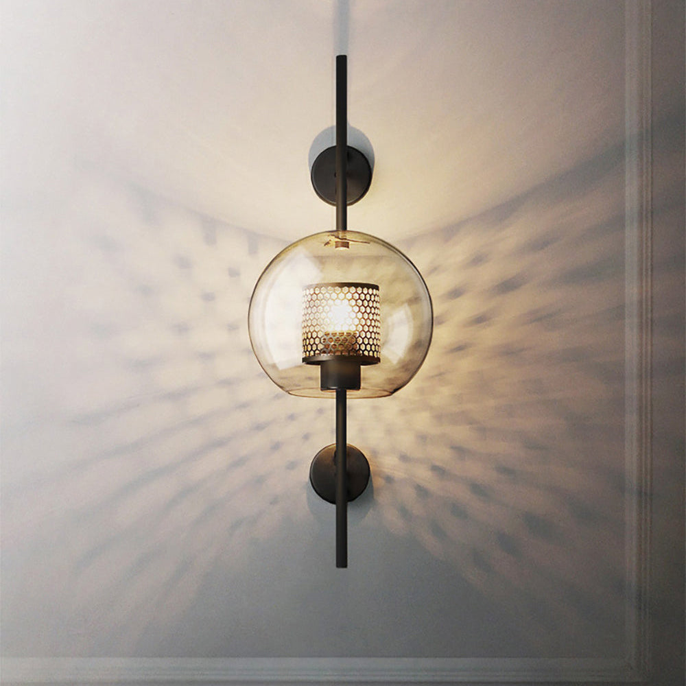 Chiswick Glass Wall Lamp - Modern LED Sconce Light for Living Room, Bedroom, and Hallway - Elegant Home Decor Lighting Fixture