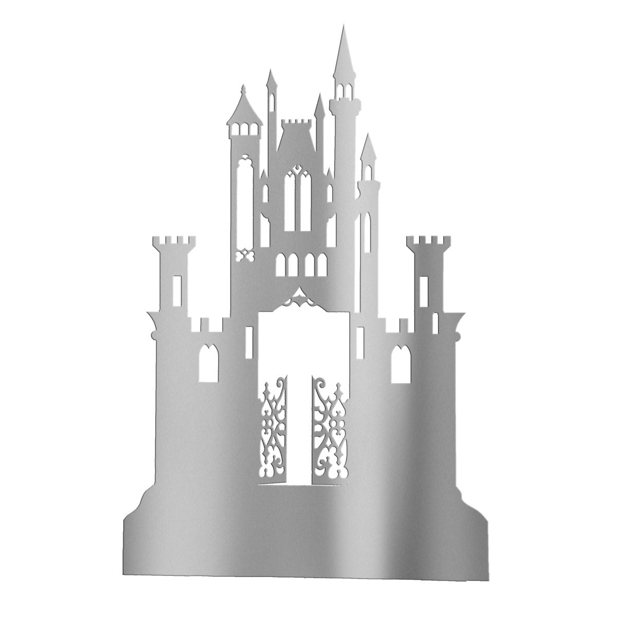 Gothic Mystery Castle Silhouette Standup Kit - Metallic Silver | DIY Halloween & Christmas Home Decor | Perfect for Party Backdrops, Themed Events & Gothic Weddings