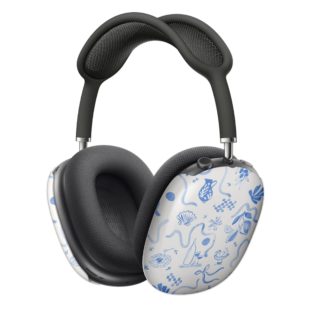 Premium Mediterranean Wave AirPods Max Protective Case - Shockproof & Scratch-Resistant Cover for Apple AirPods Max Headphones - Perfect for Travel, Commuting & Gym Use