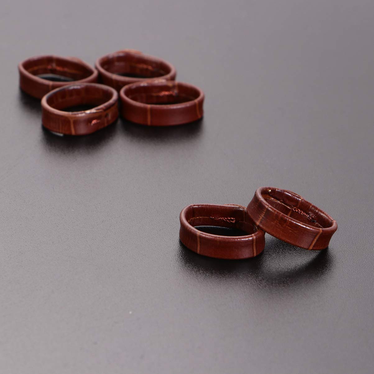Hemobllo 6pcs 18mm Leather Watch Strap Loop Band Holder Keeper Retainer Ring - Black Replacement Watch Repair Parts for Men Women DIY Accessories