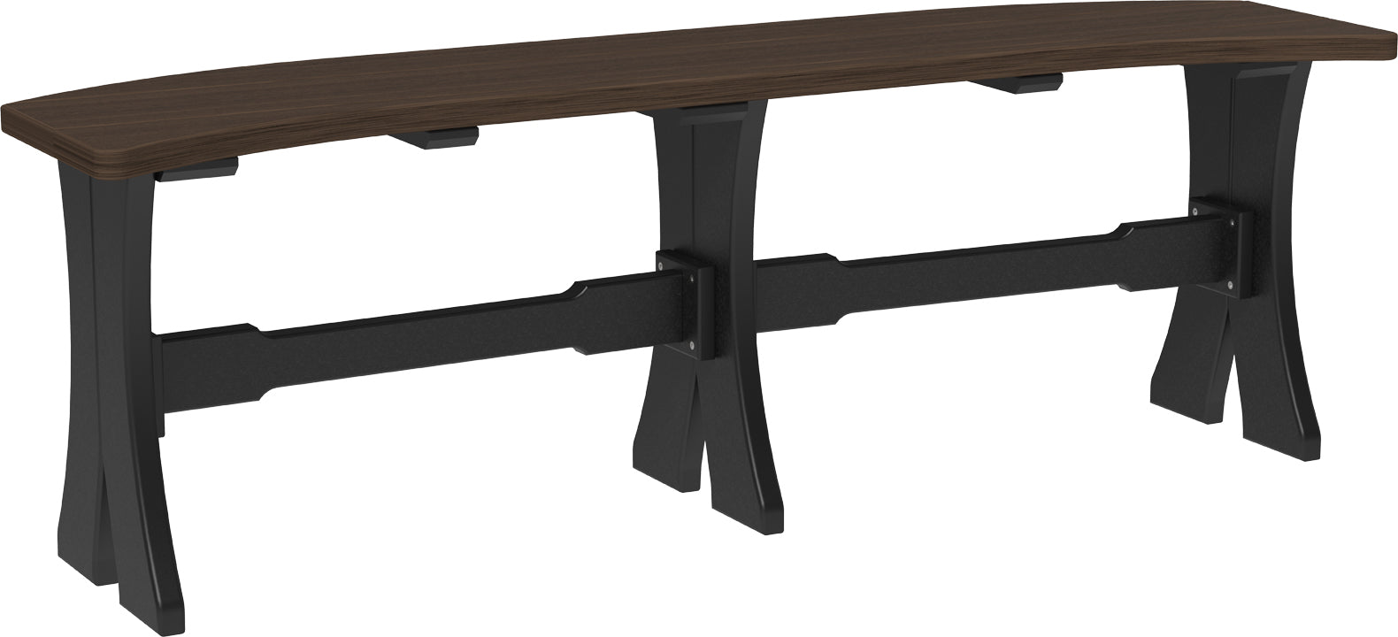 LuxCraft 52-Inch Solid Wood Dining Table Bench - Rustic Farmhouse Style Seating for Kitchen, Dining Room & Outdoor Patio Furniture