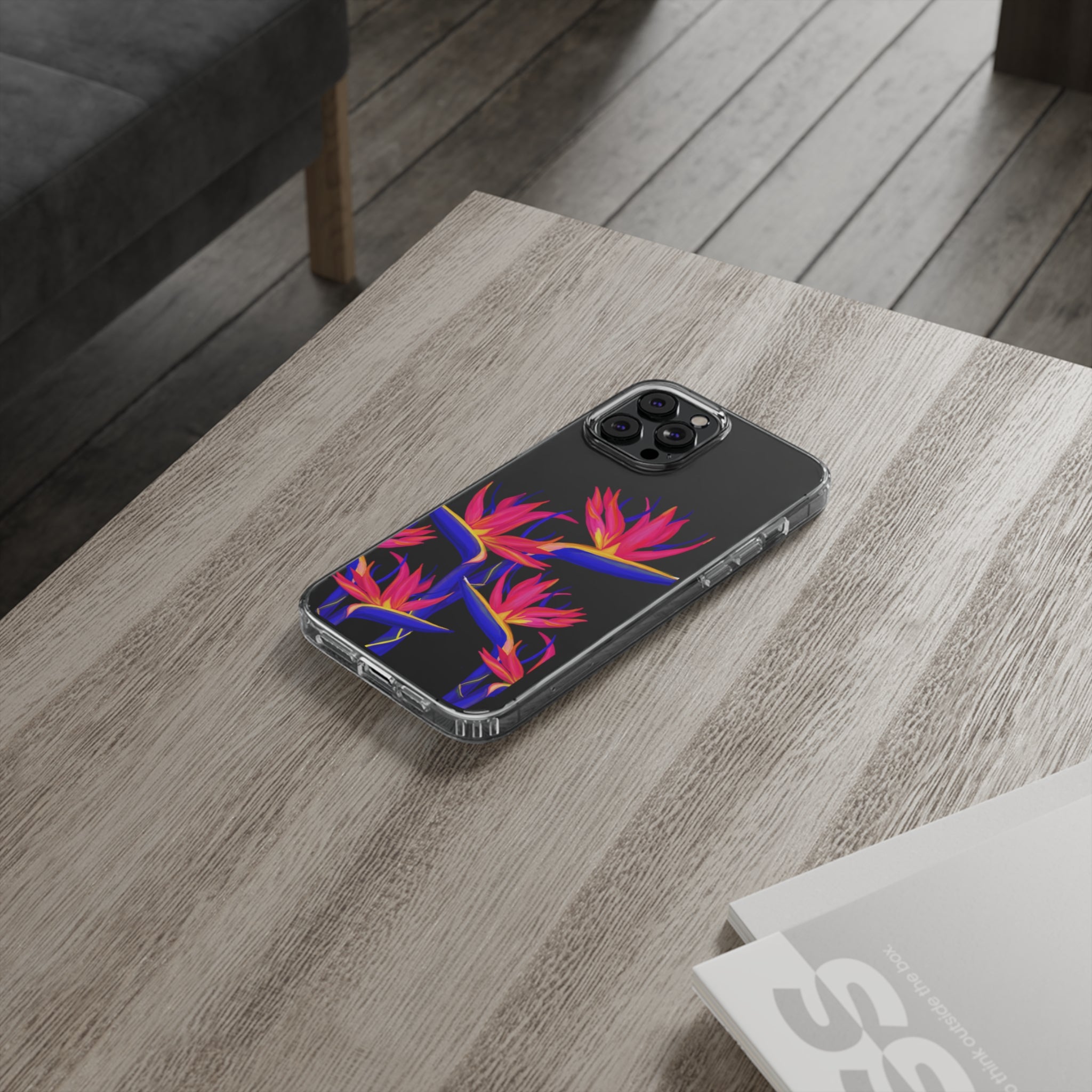 Pua Manu Neon Clear Phone Case - Shockproof & Scratch-Resistant Protective Cover for iPhone & Samsung - Perfect for Outdoor, Travel & Daily Use
