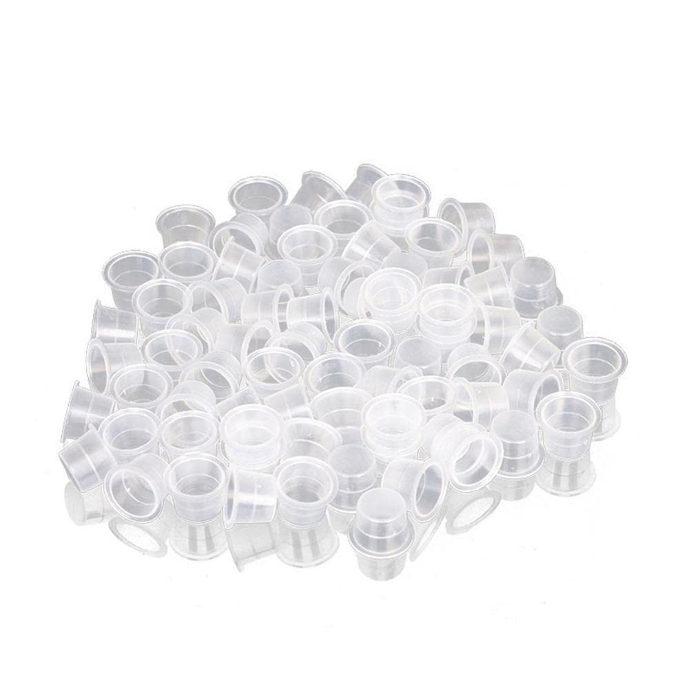 200 Pcs Disposable Plastic Tattoo Ink Cups - Small Size for Professional Tattoo Artists | Perfect for Tattoo Studios, Home Use & Hygiene Practices