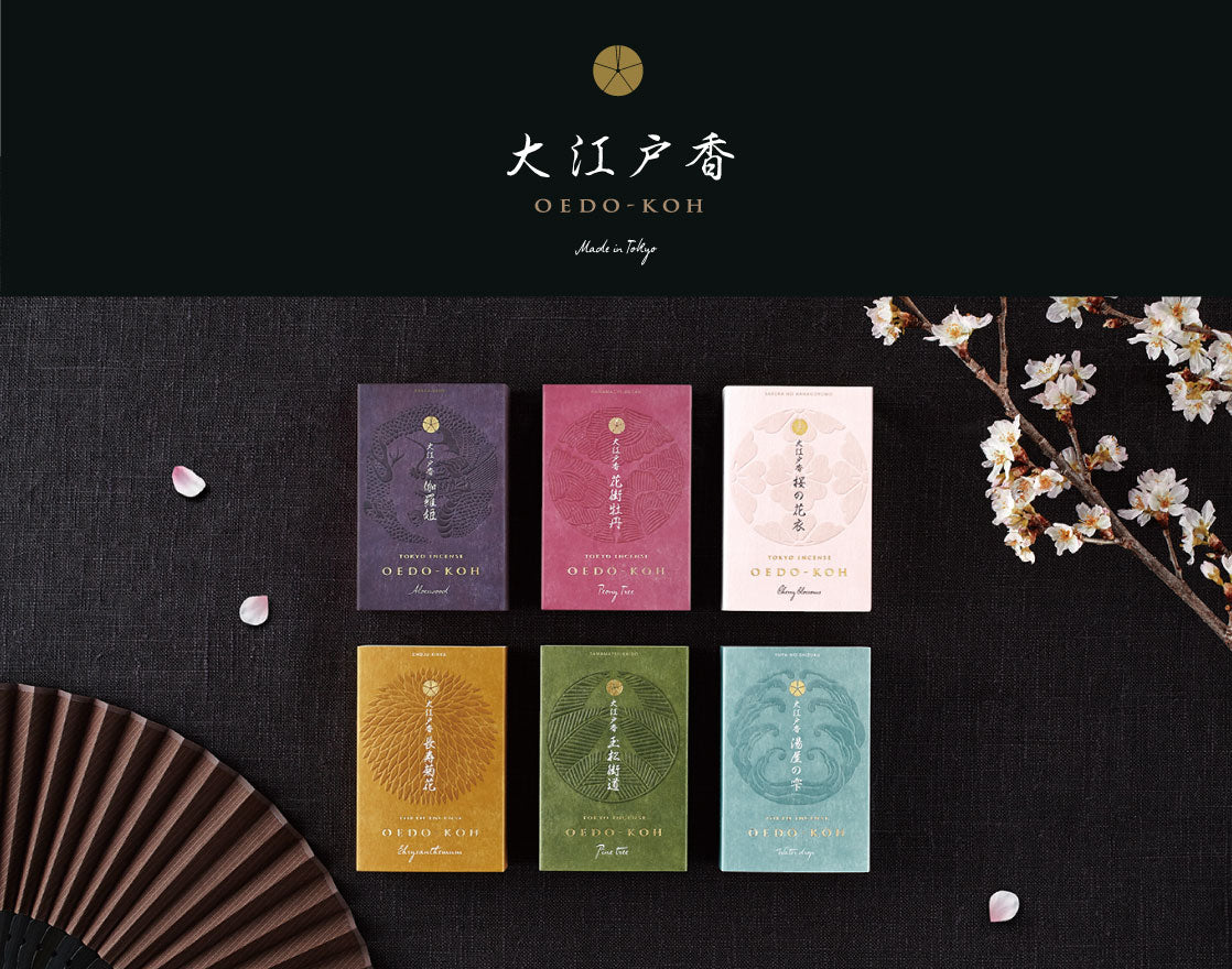 Nippon Kodo Oedo Koh Japanese Incense Sticks - 6 Fragrance Options for Meditation, Yoga & Home Aromatherapy