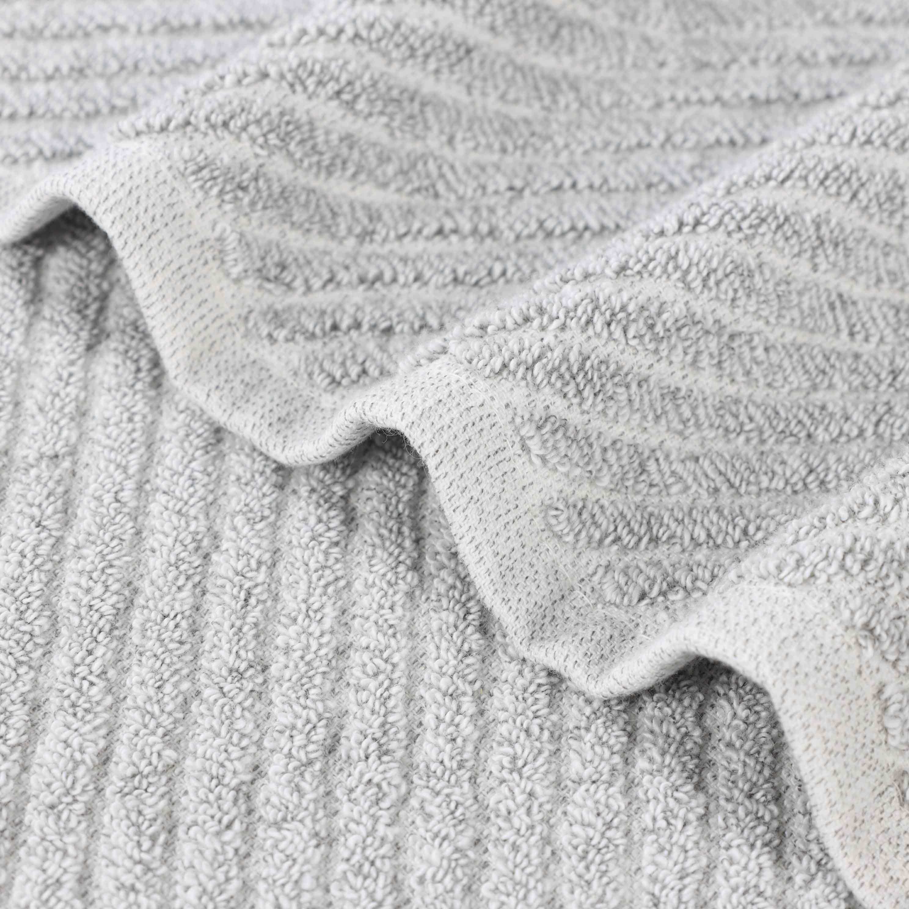 Premium Cotton Blend Diagonal Stripes Bath Towels Set of 2 - Ultra Soft & Absorbent Bath Sheets for Spa, Beach & Luxury Bathroom Decor
