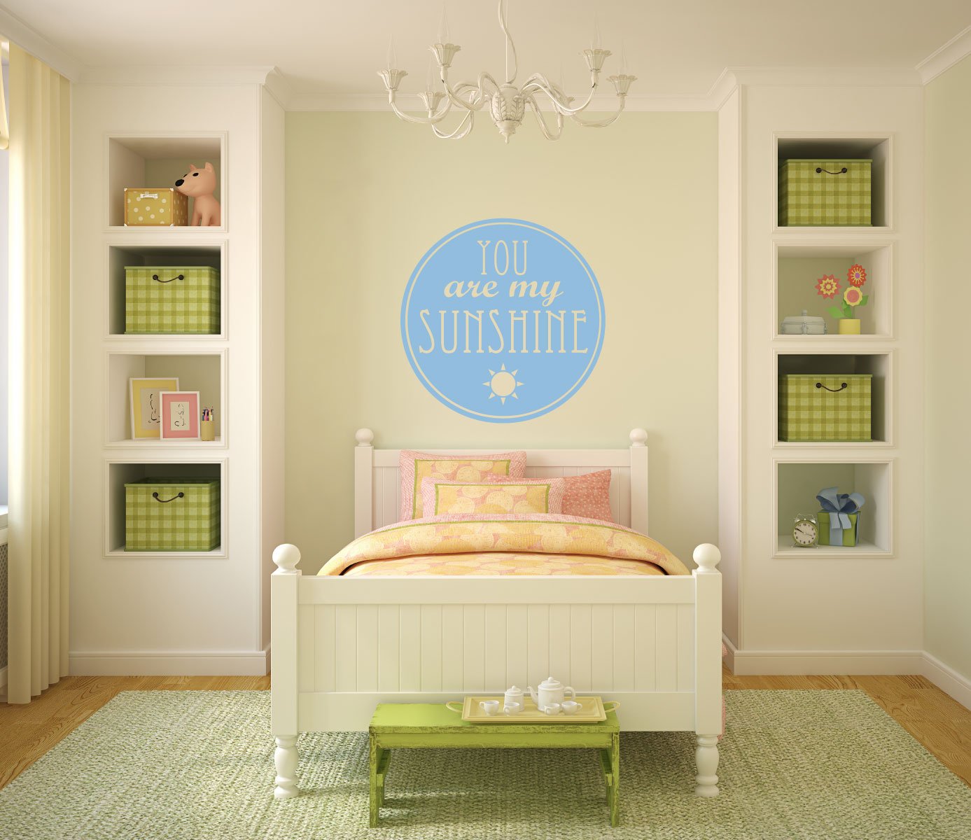 You Are My Sunshine Vinyl Wall Decal - Removable Home Decor for Living Room, Bedroom, Kitchen - Perfect for Nursery, Office & DIY Home Styling