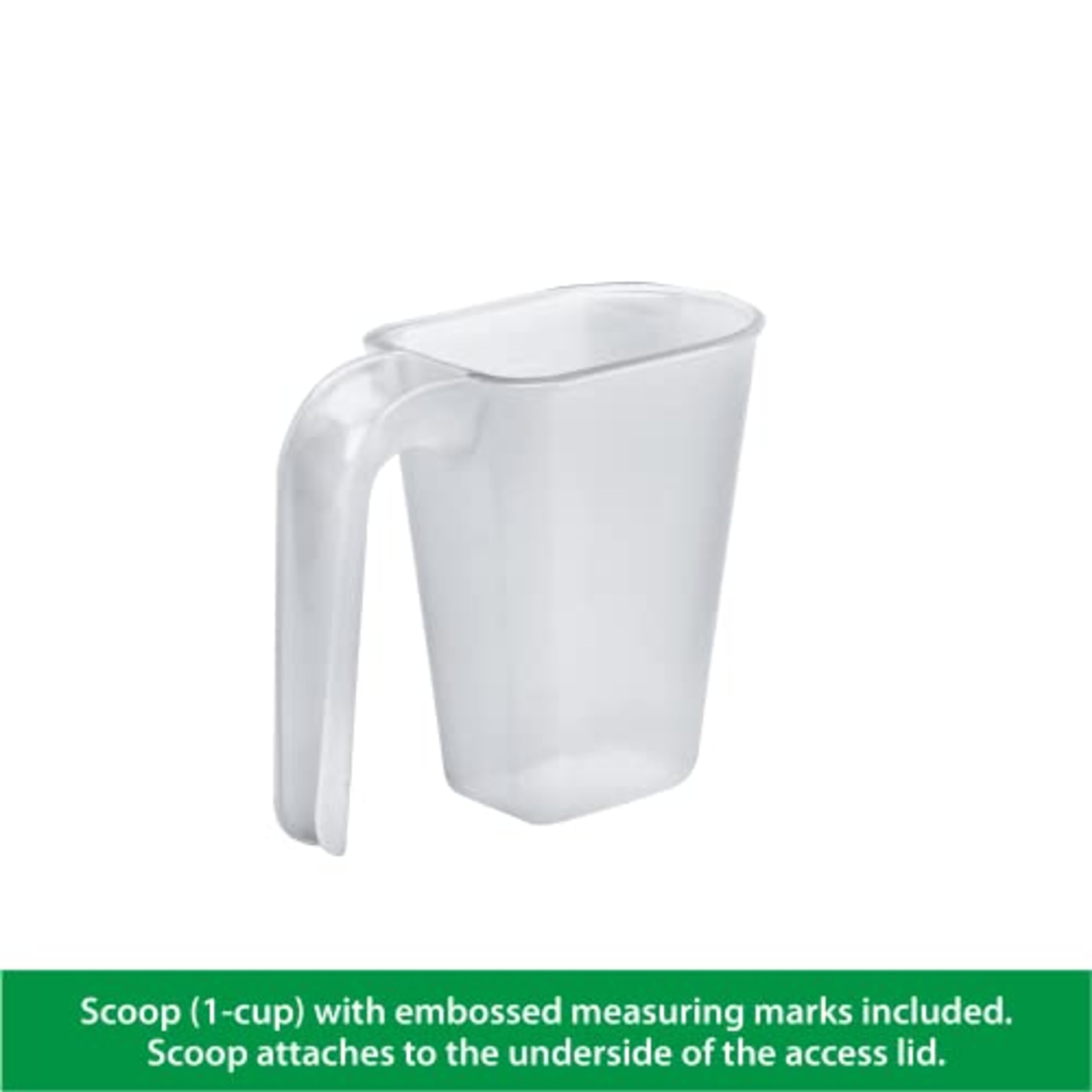 Buddeez 50 QT Airtight Pet Food Storage Container – Large 50 LB Capacity for Dog, Cat & Bird Food – Rolling Bin with Handle & Scoop – Ideal for Kitchen, Garage & Pet Feeding Areas