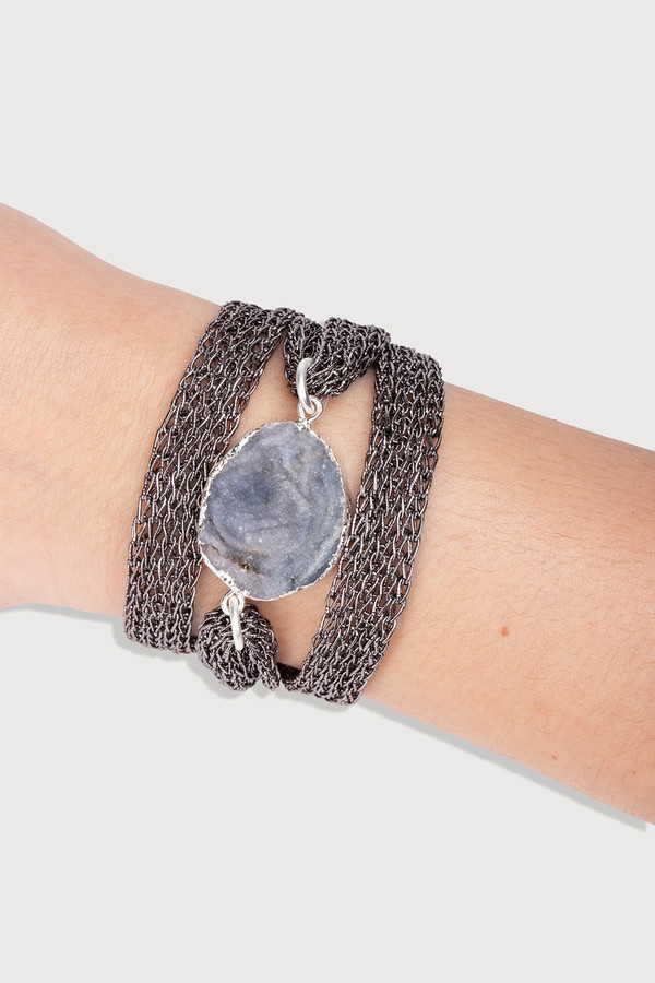 Multi Chain Stone Bracelet for Women - Natural Gemstone Beaded Adjustable Wrap Bracelet - Boho Chic Jewelry for Everyday Wear, Yoga & Meditation