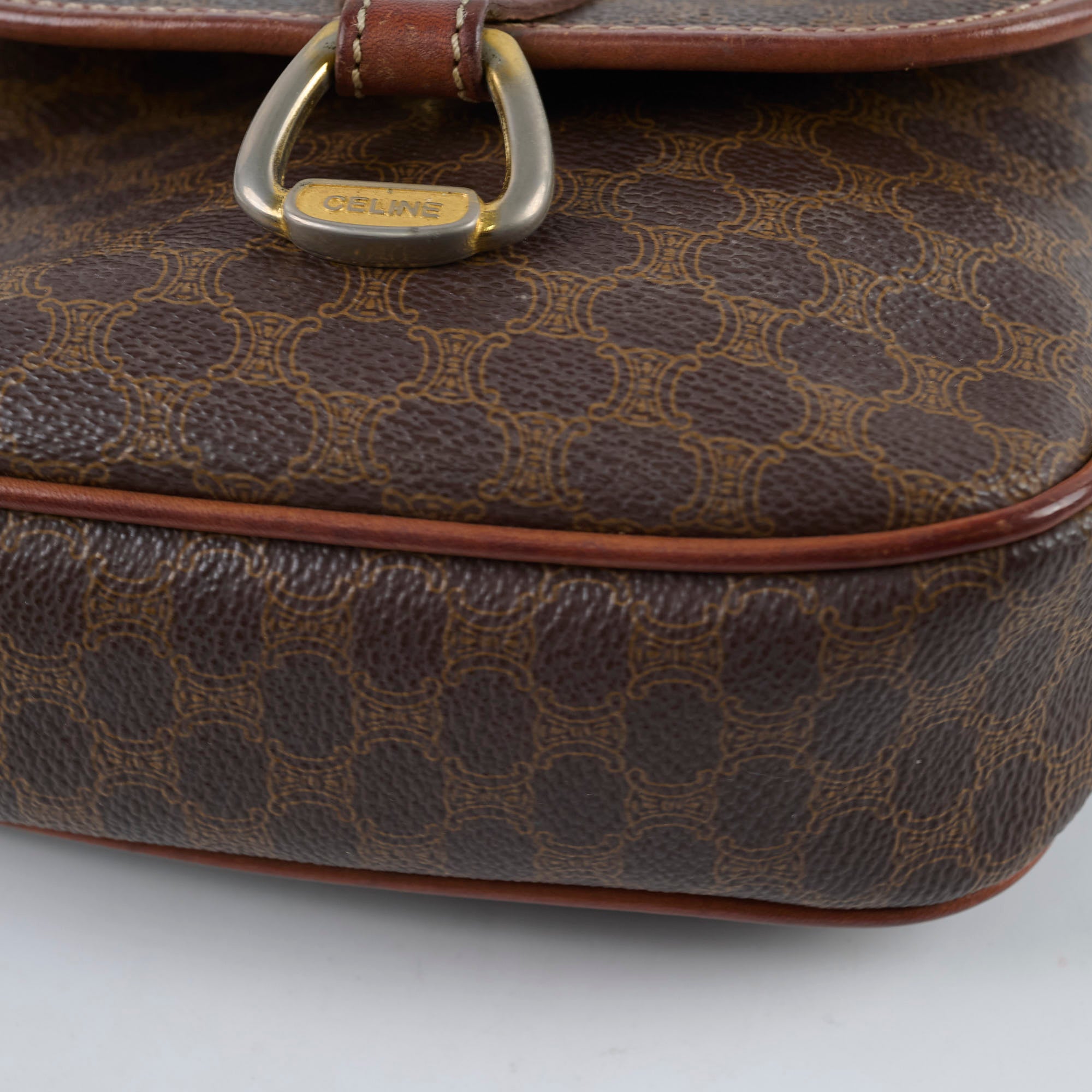 Vintage Celine Brown Crossbody Bag for Women | Authentic Leather Shoulder Bag | Perfect for Daily Use, Travel & Casual Outfits
