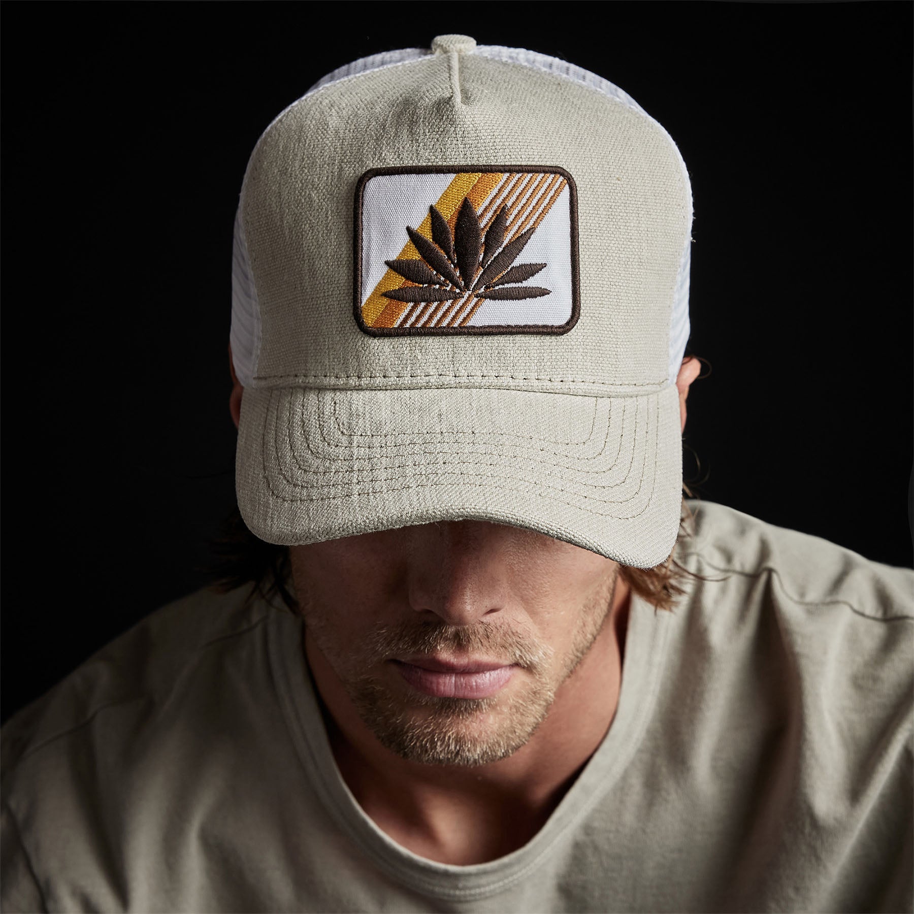 Agave Patch Linen Trucker Hat - Natural Color Summer Sun Hat for Outdoor Activities, Beach, Hiking & Travel